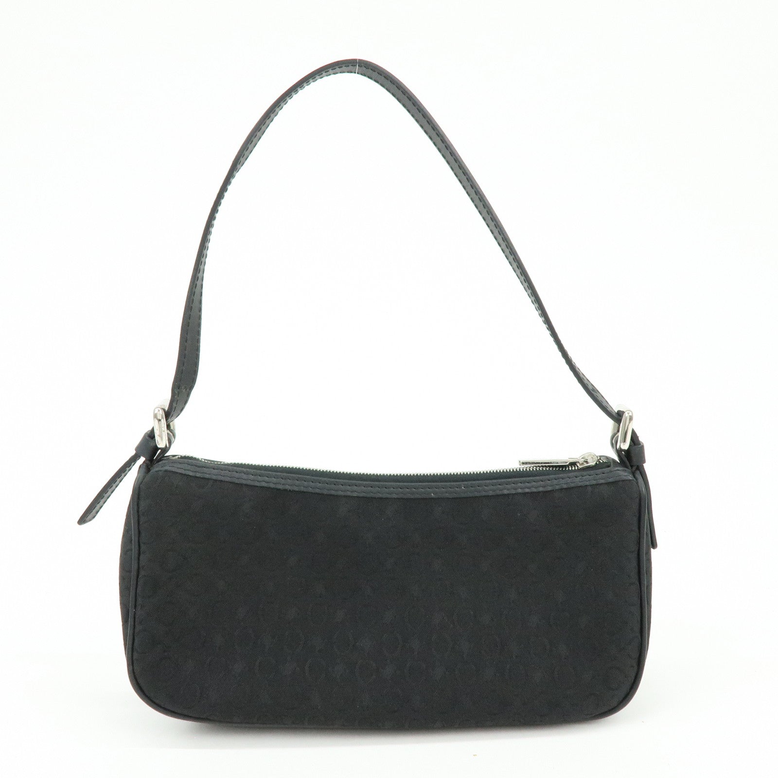 CELINE C Macadam Leather Shoulder Hand Bag Accessory Pouch Black