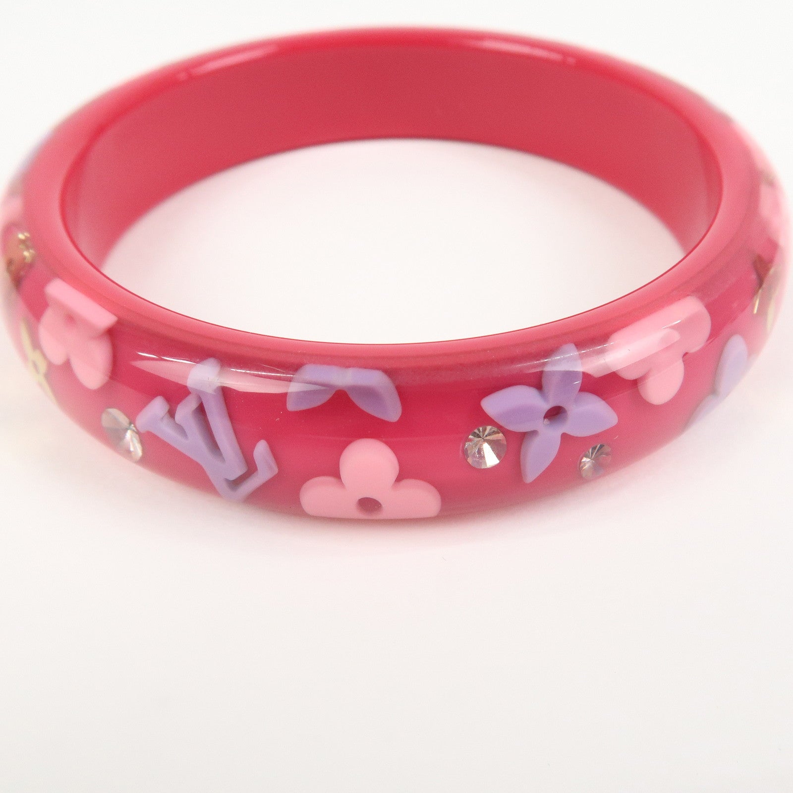 Louis Vuitton Bracelet Inclusion Bangle Transparent Pink M65202