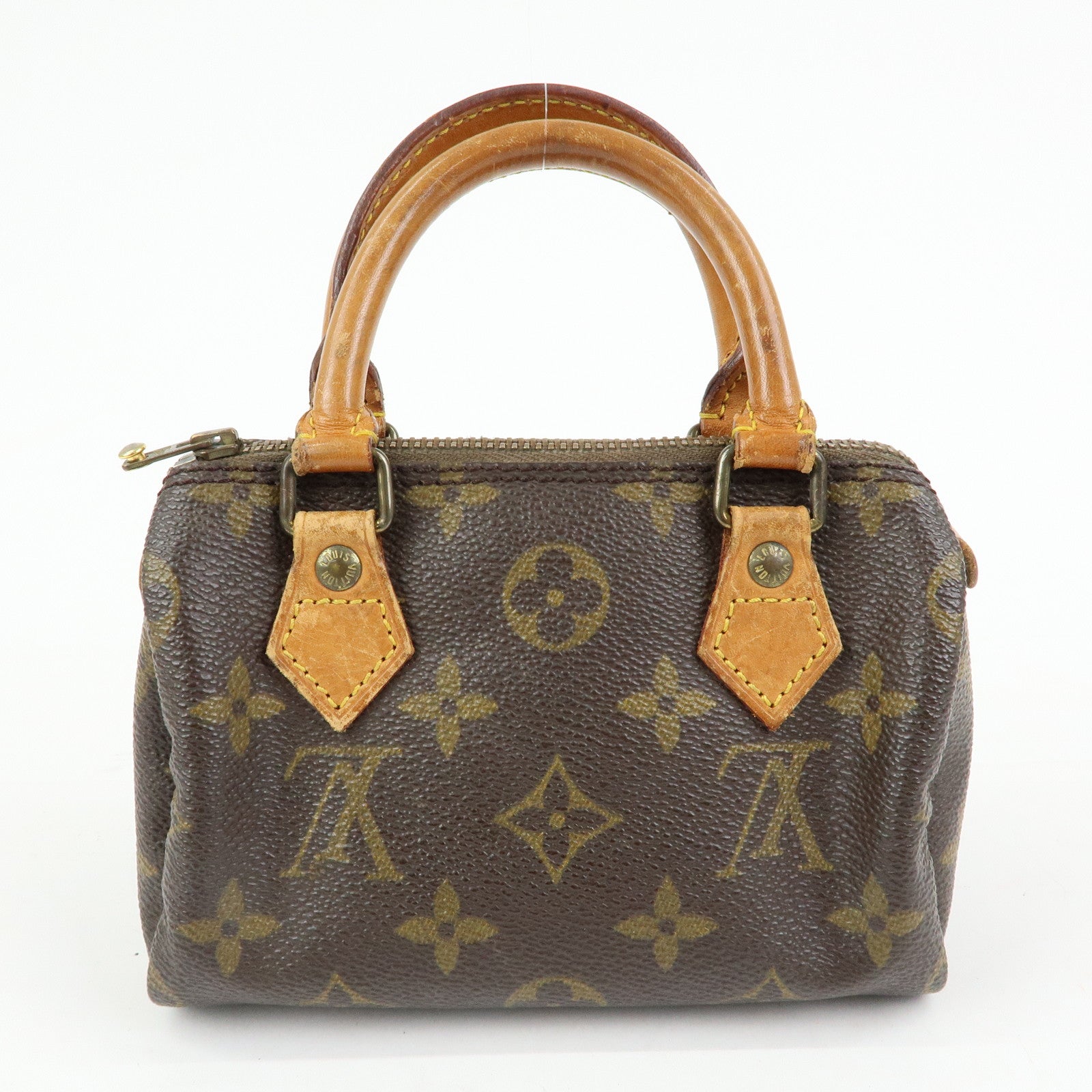 Louis Vuitton Monogram Mini Speedy Hand Bag Brown M41534