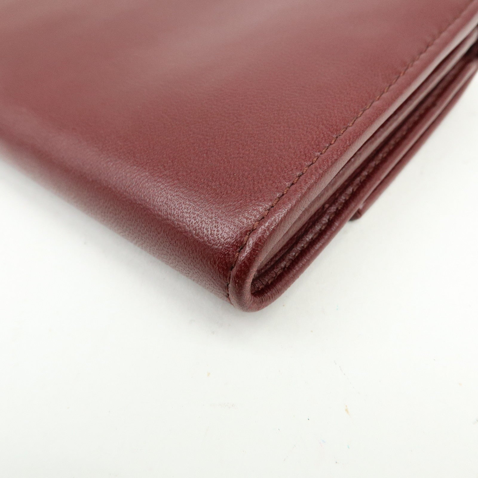 Ferragamo Vara Leather Long Wallet Bordeaux