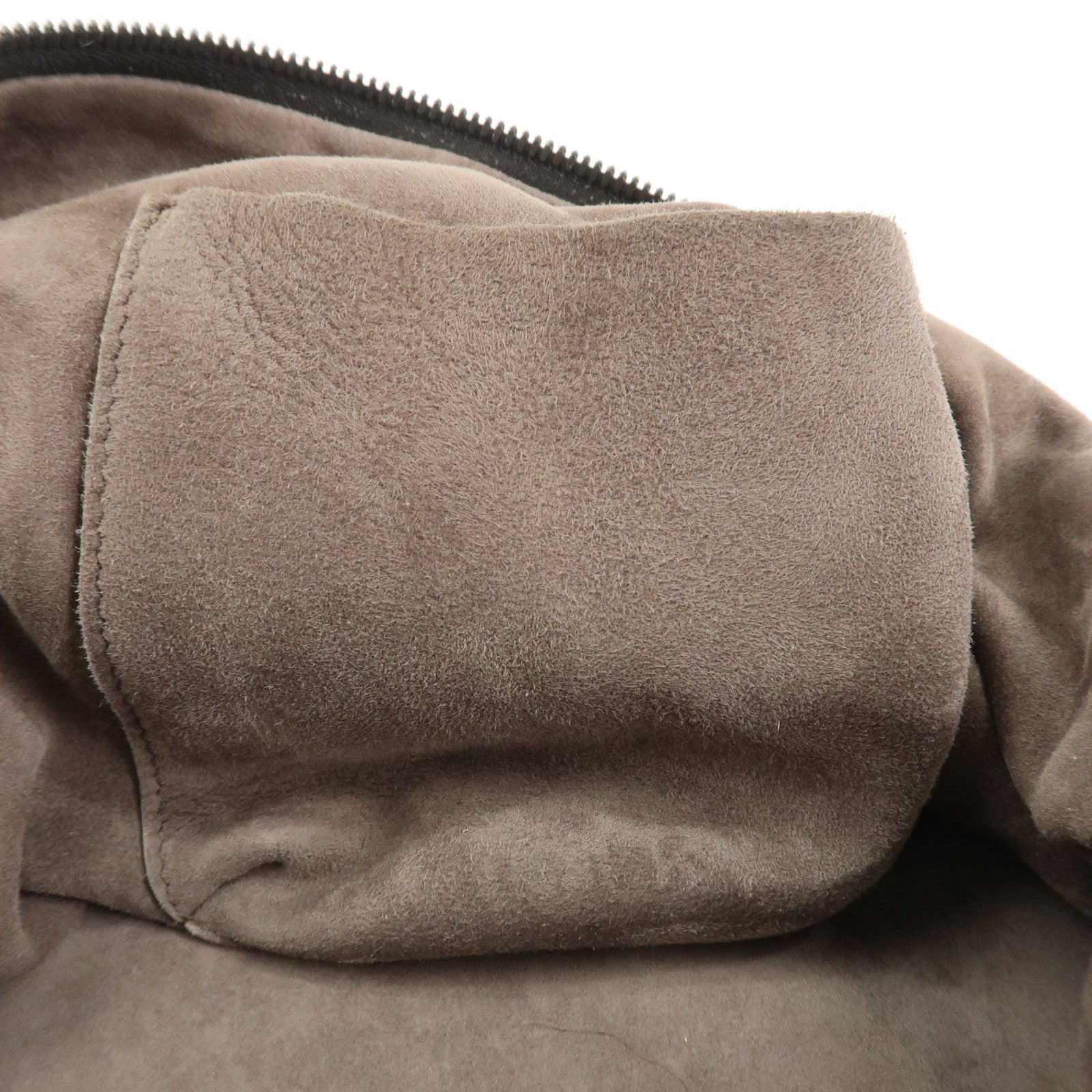 BOTTEGA VENETA Intrecciato Lamb Skin Hand Bag Dark Brown114087