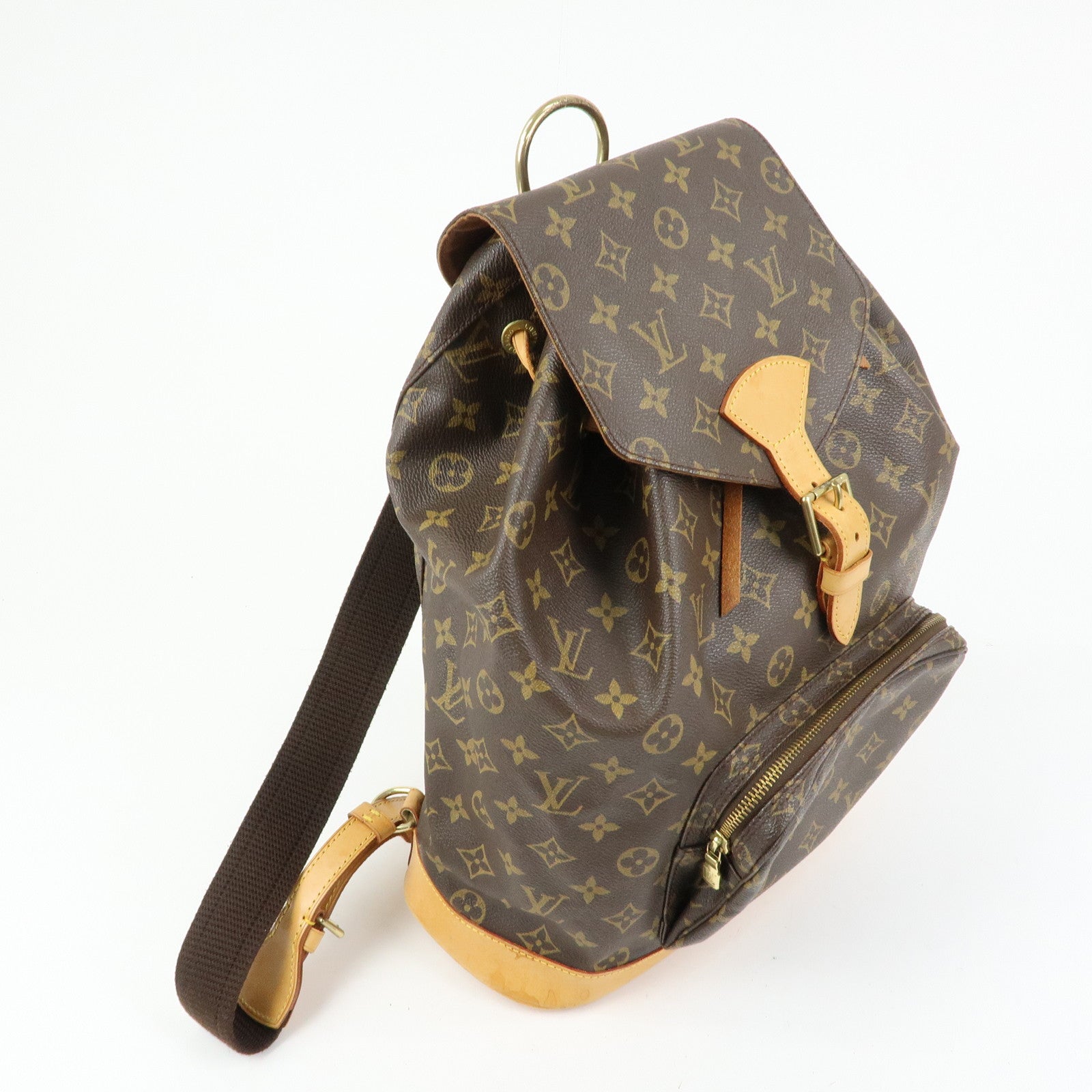 Louis Vuitton Monogram Montsouris GM Backpack Rucksack Brown M51135