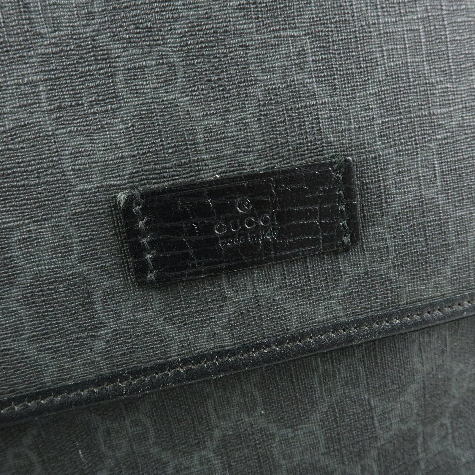 GUCCI GG Supreme Leather Shoulder Bag Crossbody Bag Black 169935