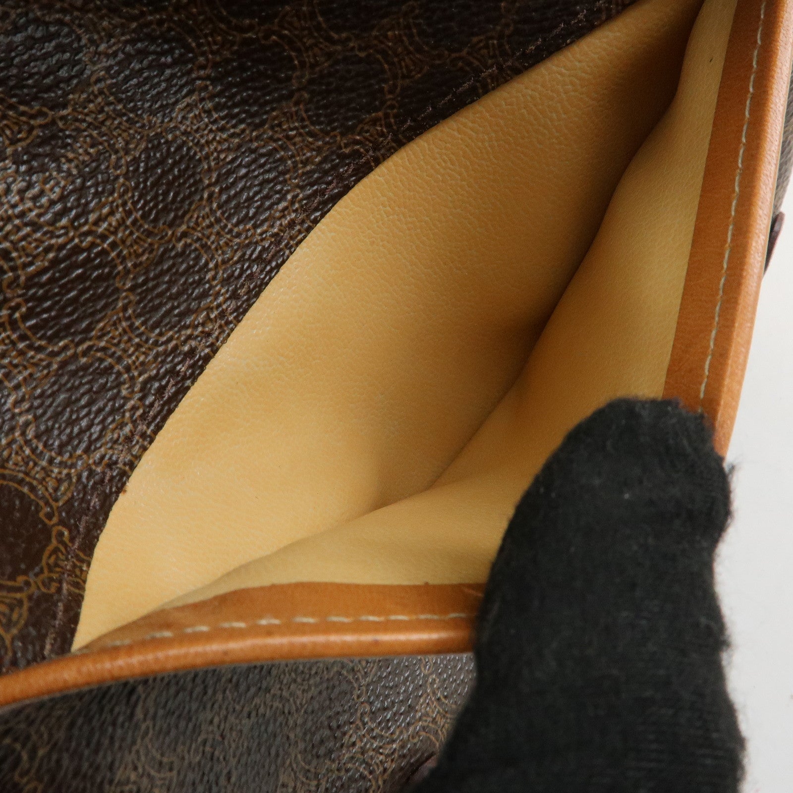 CELINE Macadam PVC Leather Shoulder Bag Crossbody Bag Brown