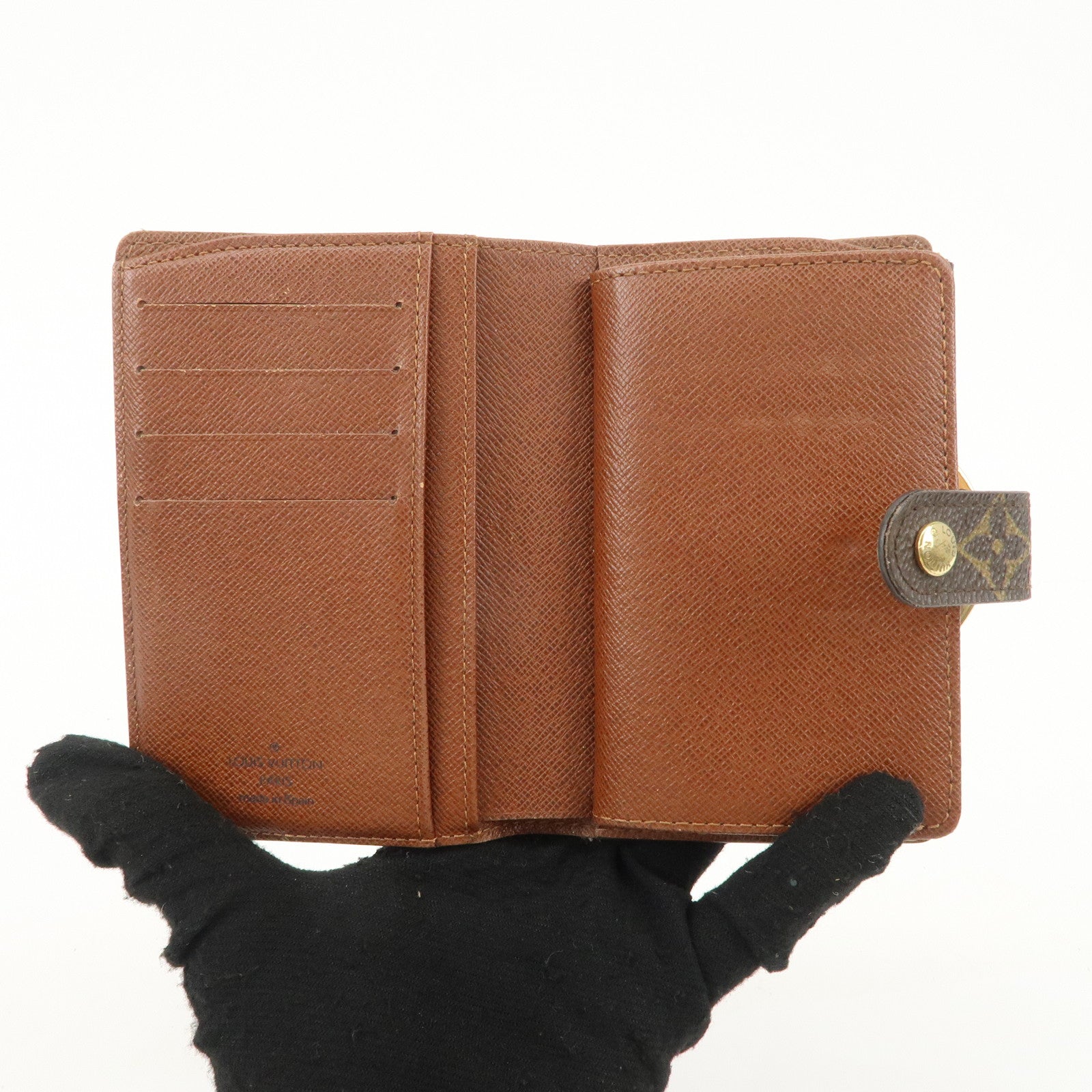 Louis Vuitton Monogram Porte Monnaie Viennois Wallet Brown M61663 Used
