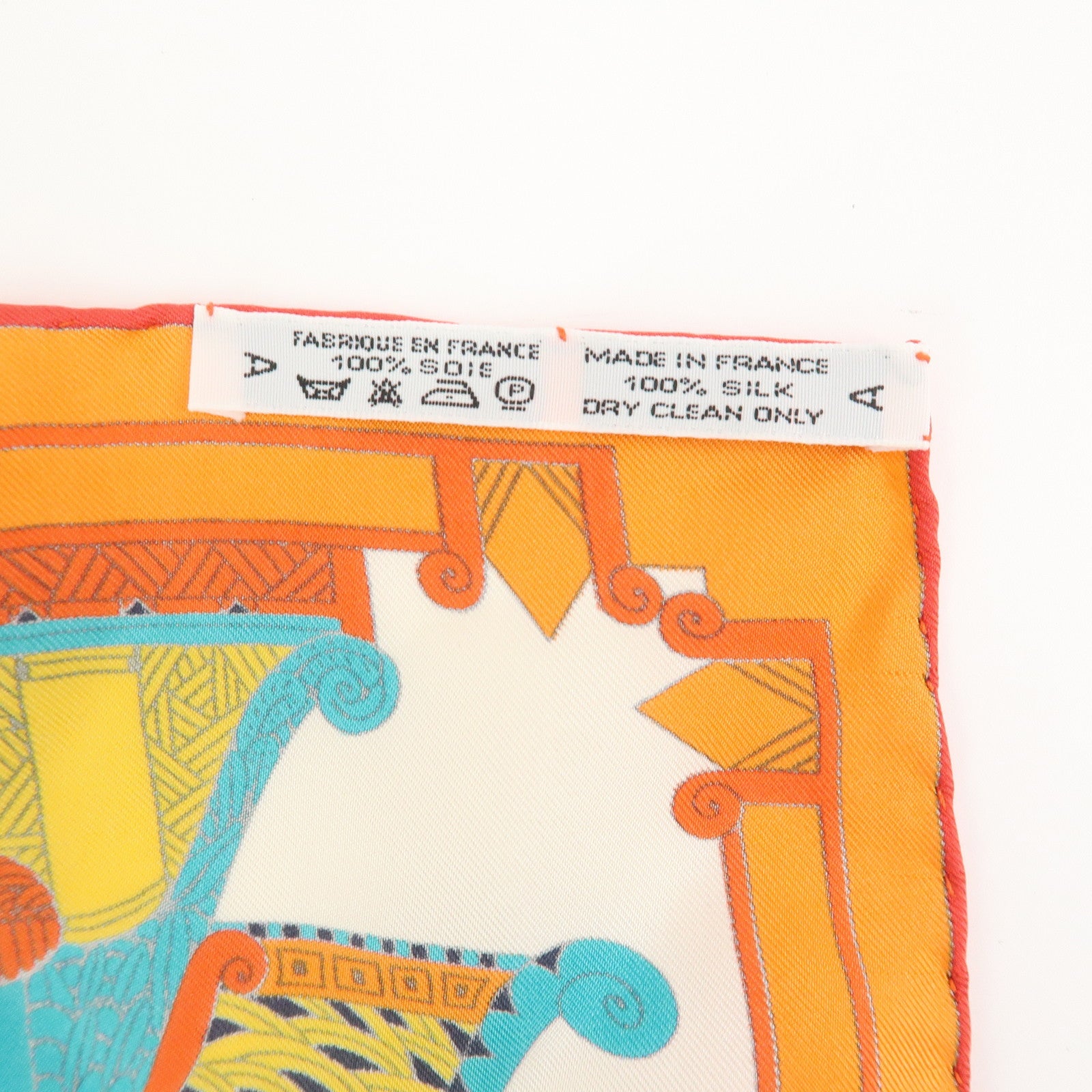 HERMES Carre 90 Silk 100% Scarf ASTRES ET SOLEILS Orange Green Blue