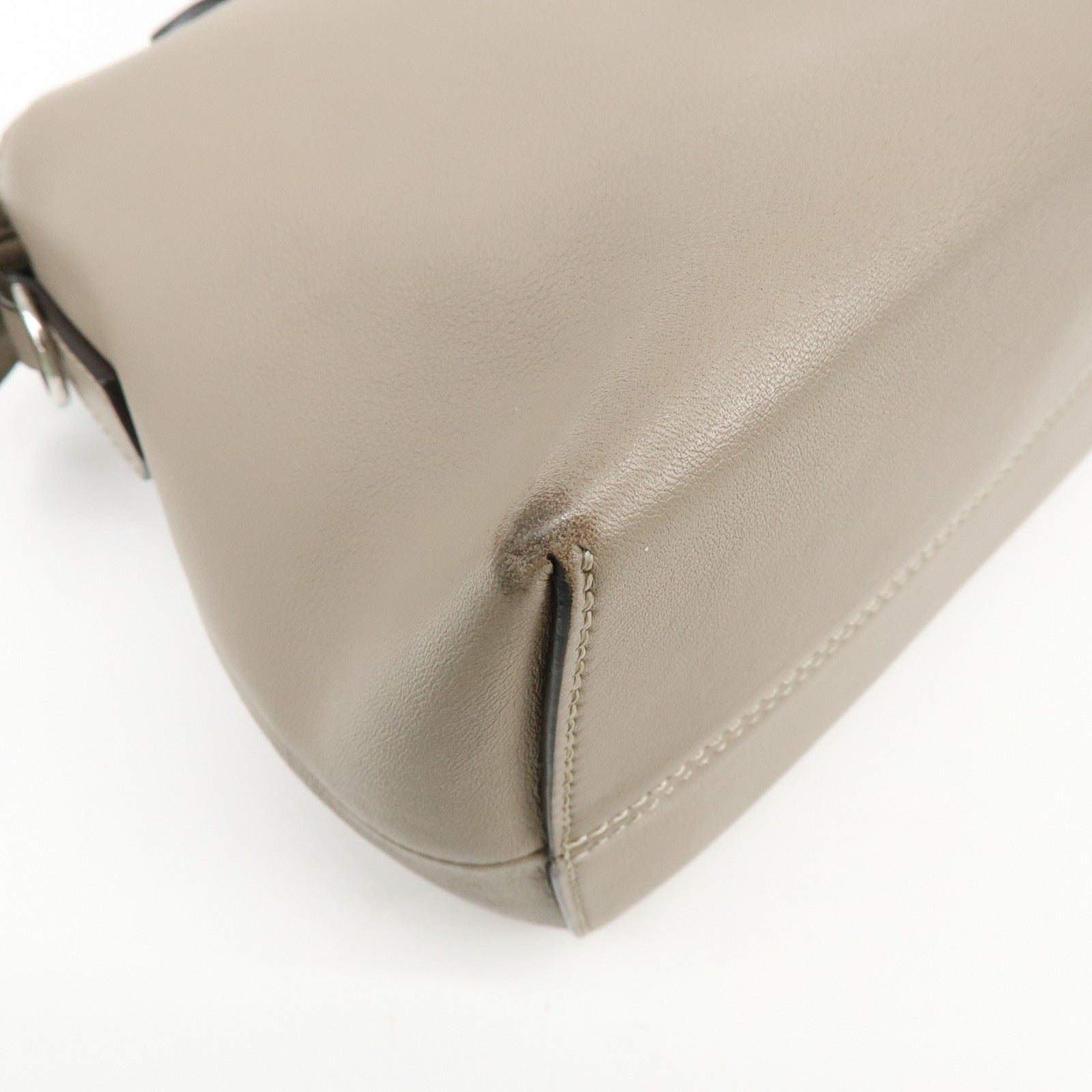 FENDI BY THE WAY Medium Leather 2Way Hand Bag Greige 8BL124