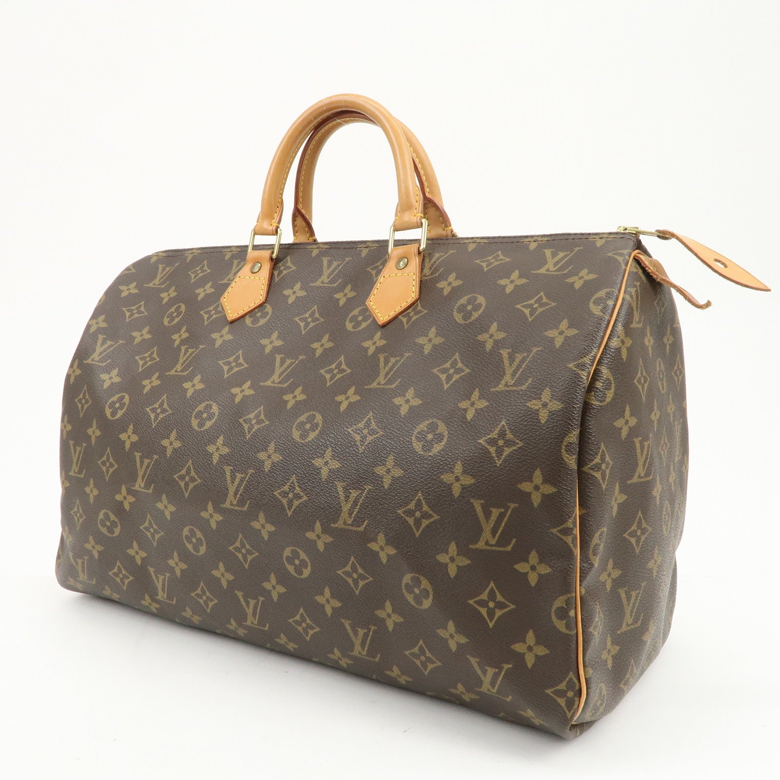 Louis Vuitton Monogram Speedy 40 Hand Bag Boston Bag Brown M41522