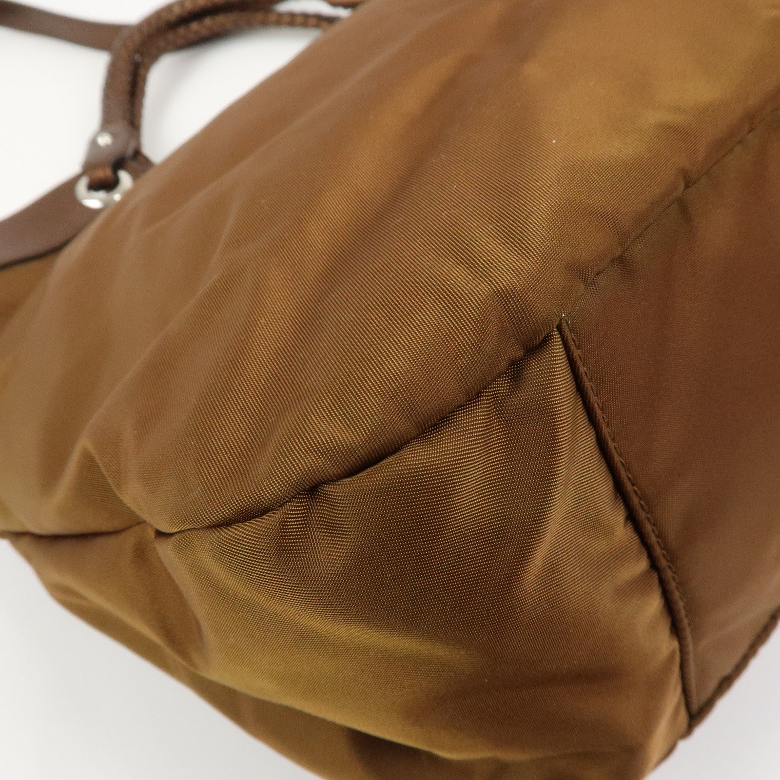 Ferragamo Nylon 2Way Bag Hand Bag Shoulder Bag Brown AU-21 C094