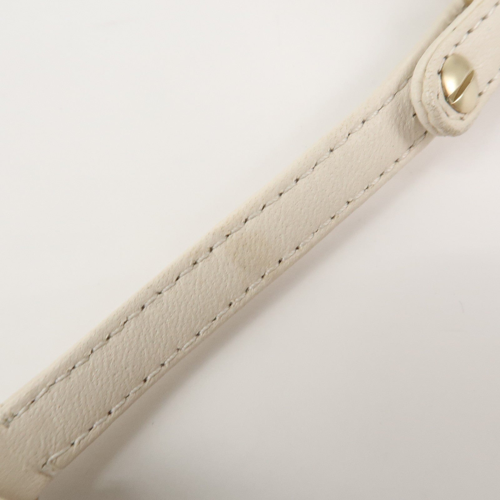 CHANEL Camellia Leather Patent Leather Clutch Bag Wrist Bag Ivory