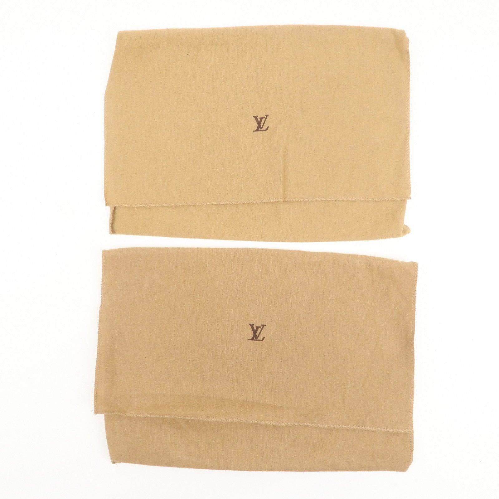 Louis Vuitton Set of 18 Dust Bag Storage Bag Flap Style Beige