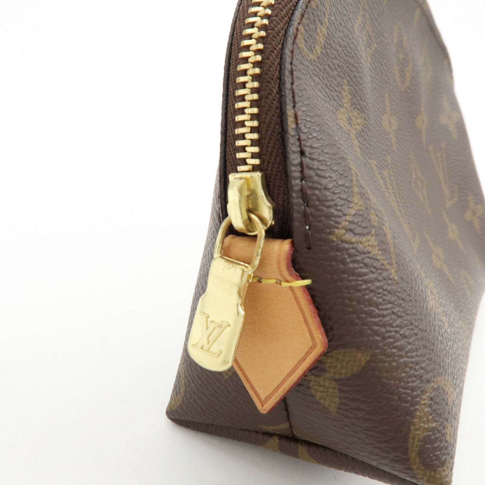 Louis Vuitton Monogram Pochette Cosmetic PM Pouch Brown M47515