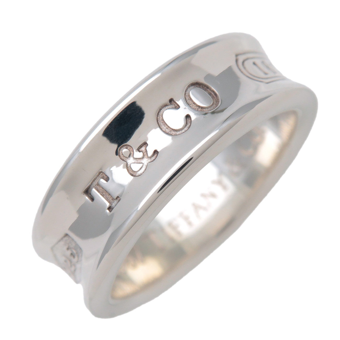 Tiffany & Co 1837 Narrow Ring Medium SV925 Silver US7.5 EU55 HK16
