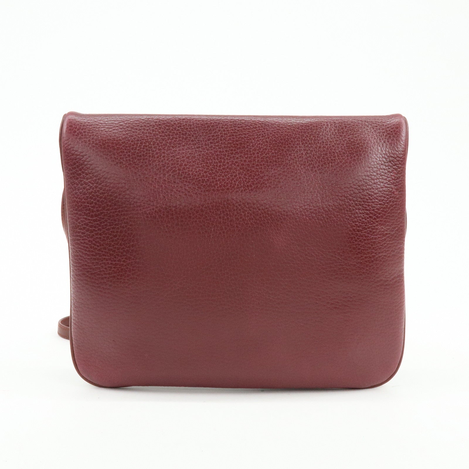 Cartier Must de Cartier Leather Shoulder Bag Crossbody Bag Bordeaux