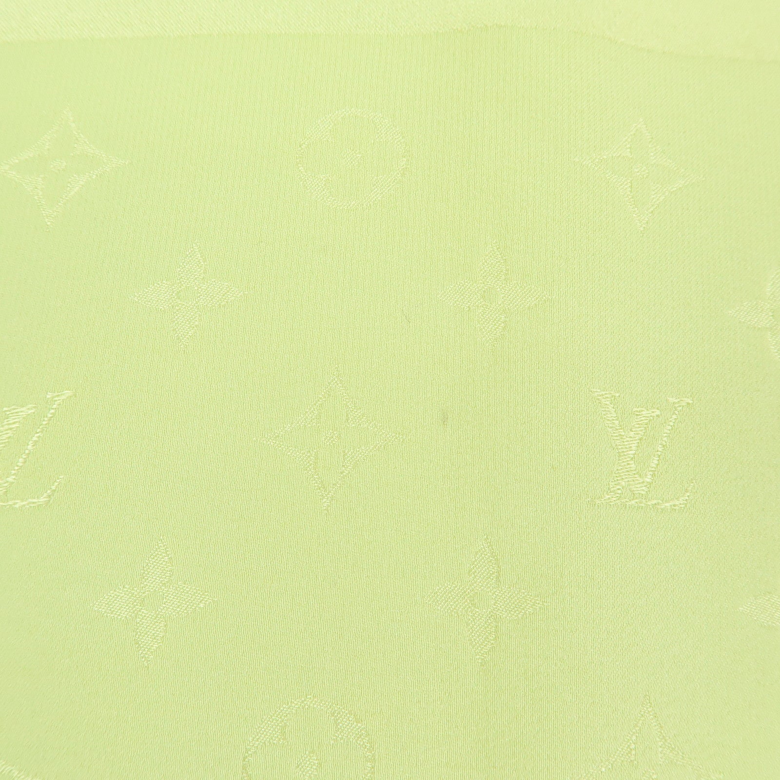 Louis Vuitton Monogram Silk 100% Scarf 85x85 Light Green