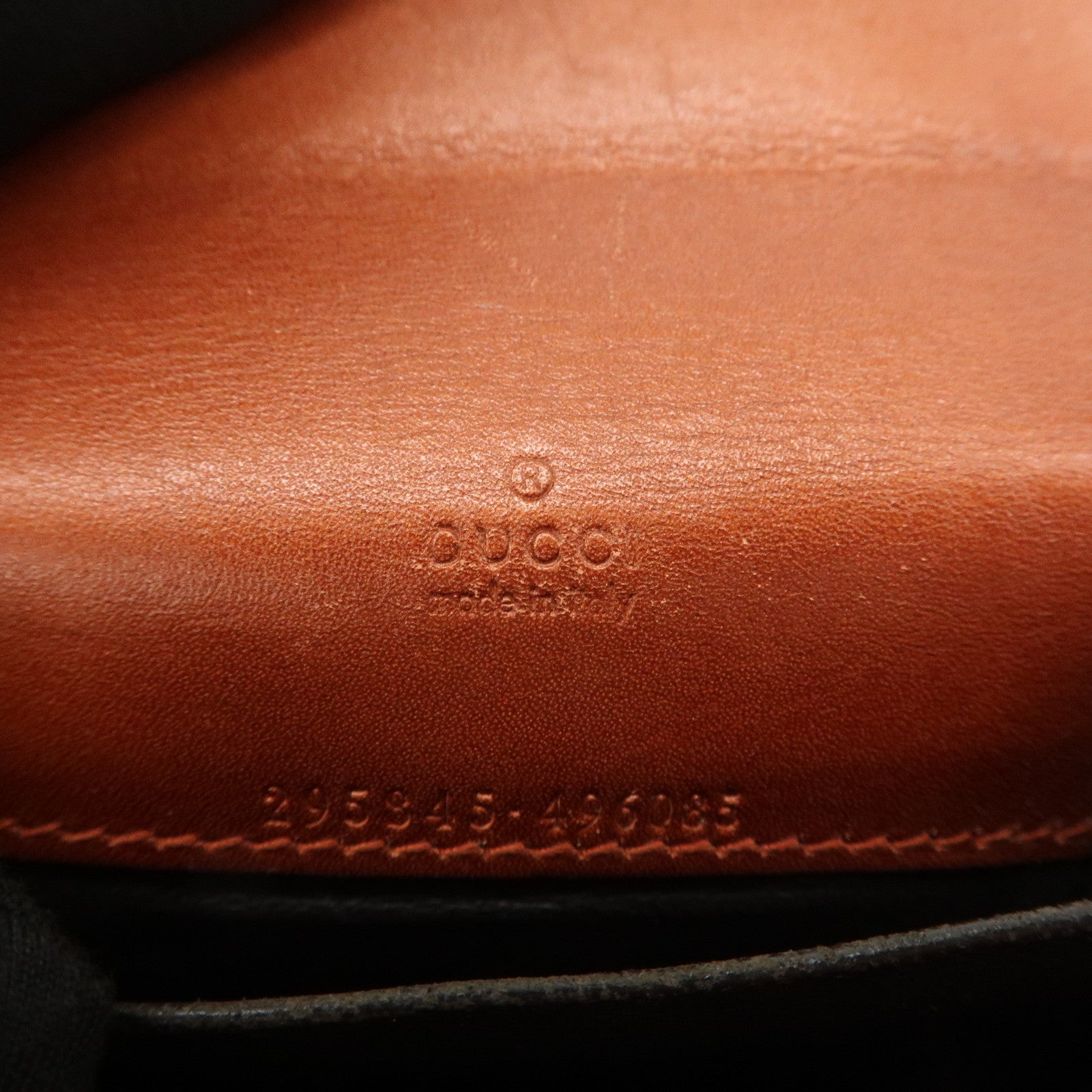 GUCCI Micro Guccissima Leather Coin Case Coin Purse Orange 295845