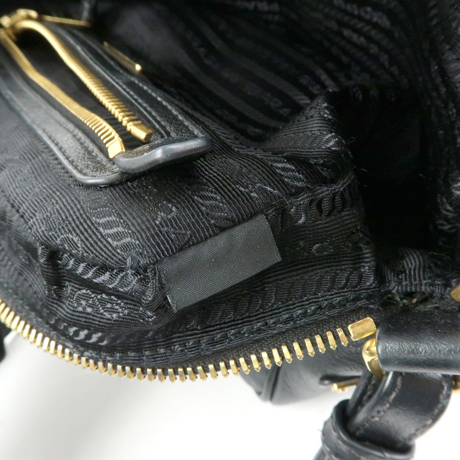 PRADA Triangle Logo Calf Leather Shoulder Bag Crossbody Bag 1BH089