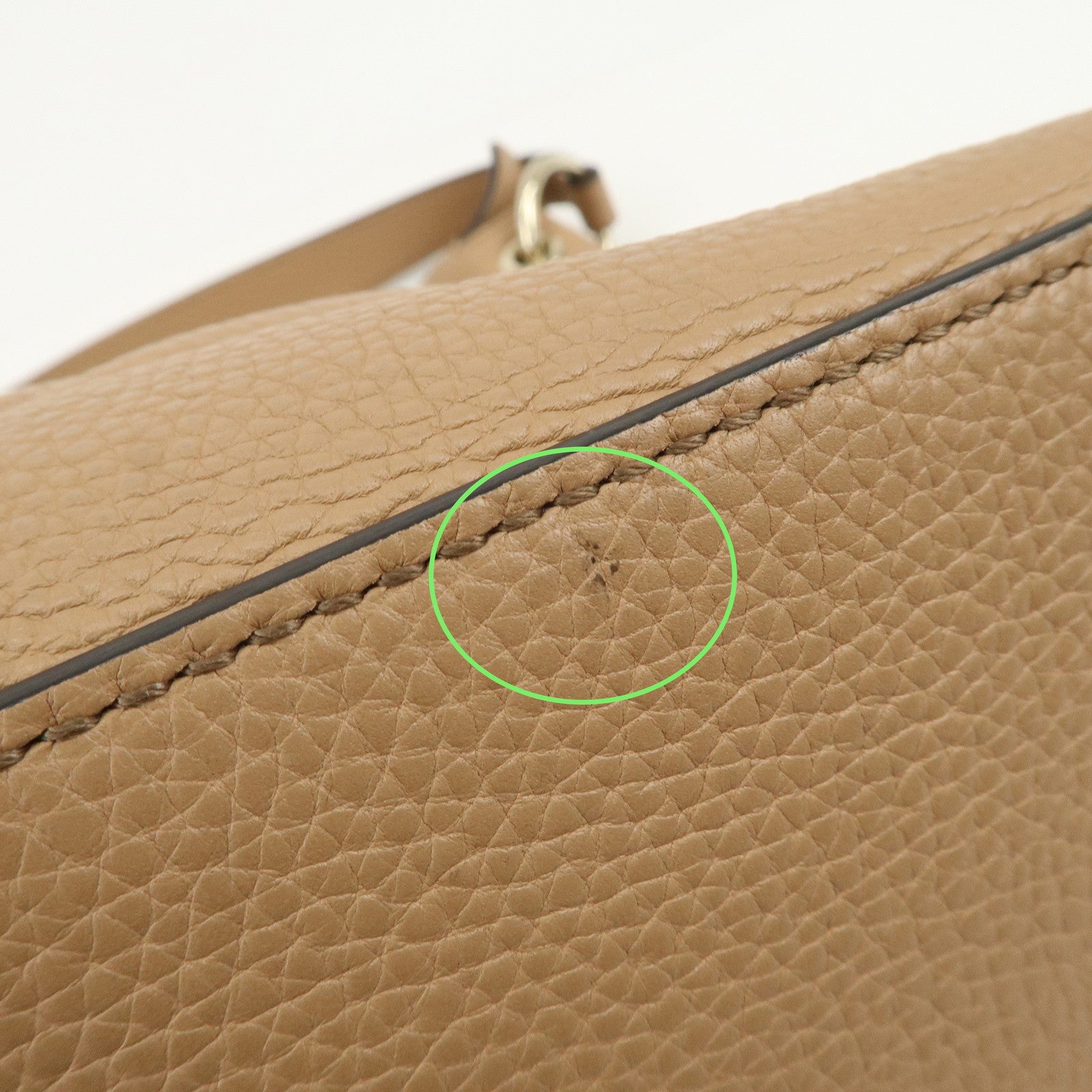 GUCCI SOHO Leather 2Way Bag Shoulder Bag Beige 408825