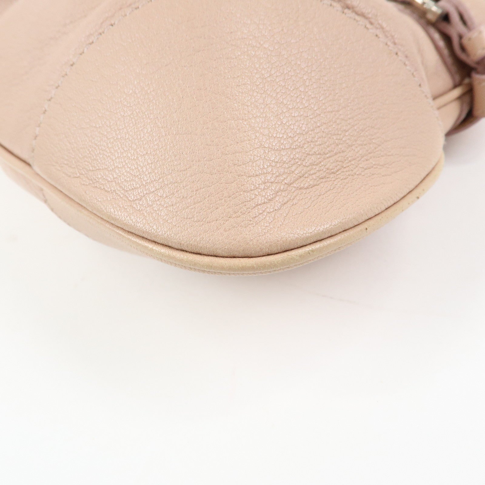 Ferragamo Gancini Leather Shoulder Bag Hand Bag Pink