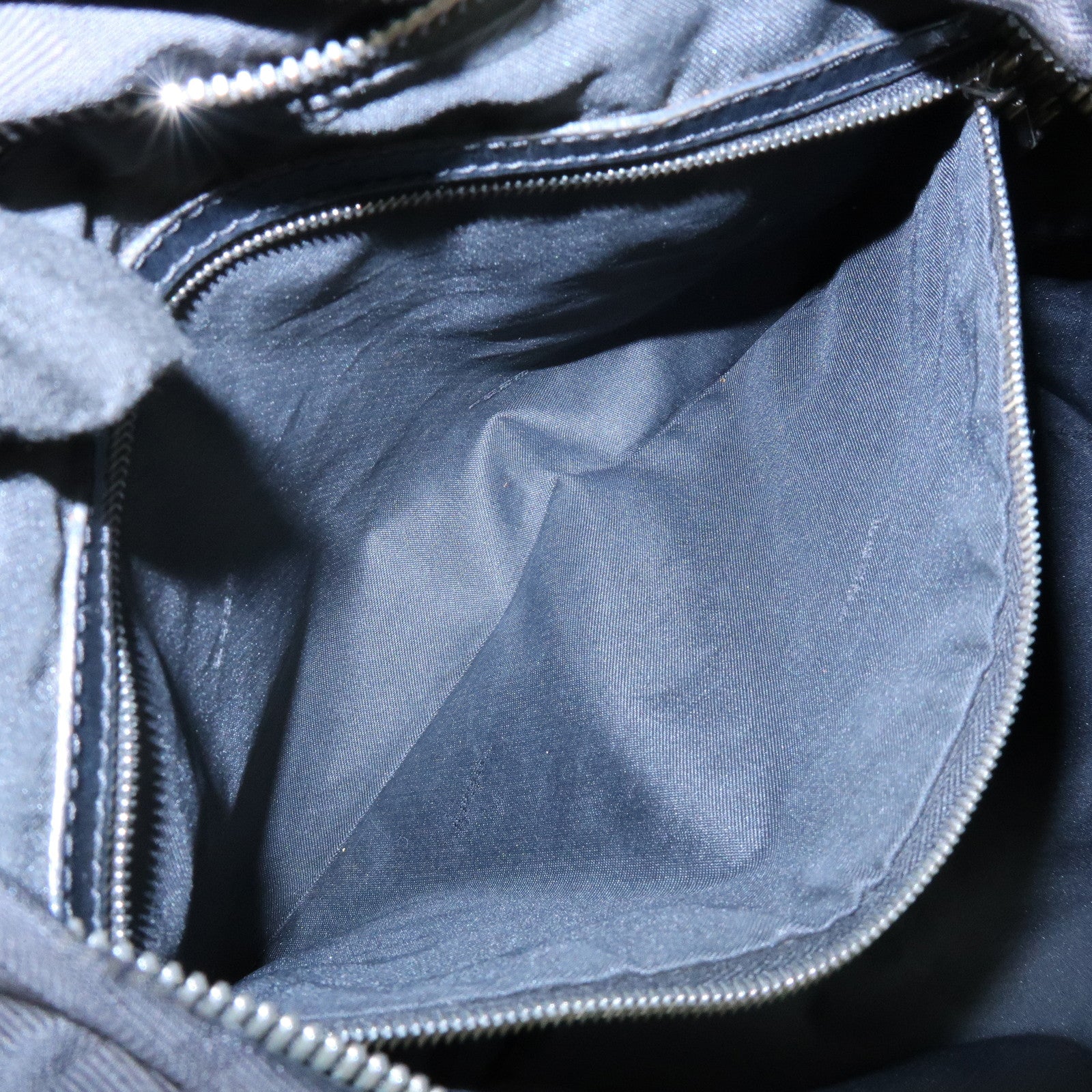 FENDI Zucca Canvas Leather Tote Bag Shoulder Bag Black 15785