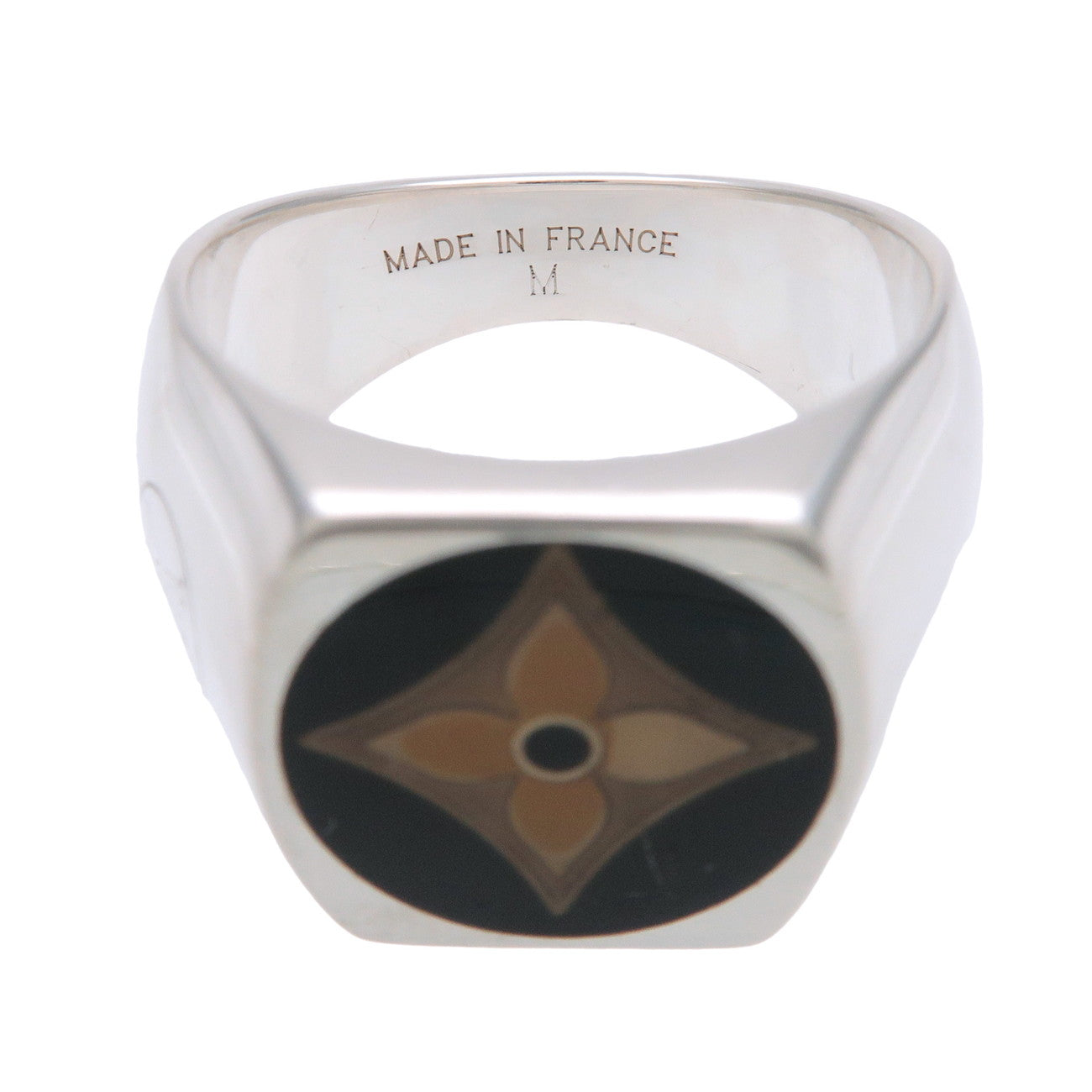 Louis Vuitton Bague Fluer de Monogram Ring M Silver M65496 US9.5