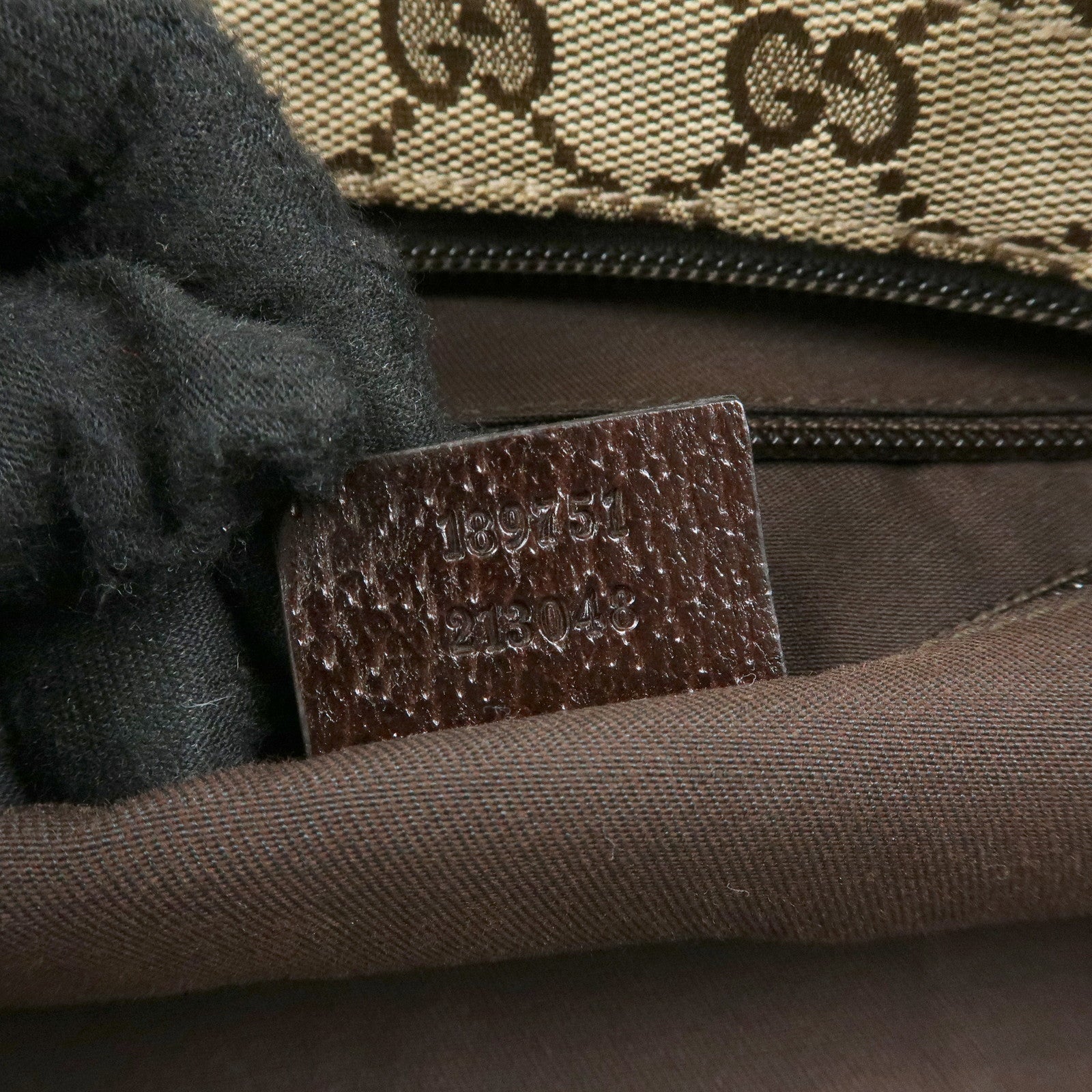 GUCCI Sherry GG Canvas Leather Shoulder Bag Beige Brown 189751