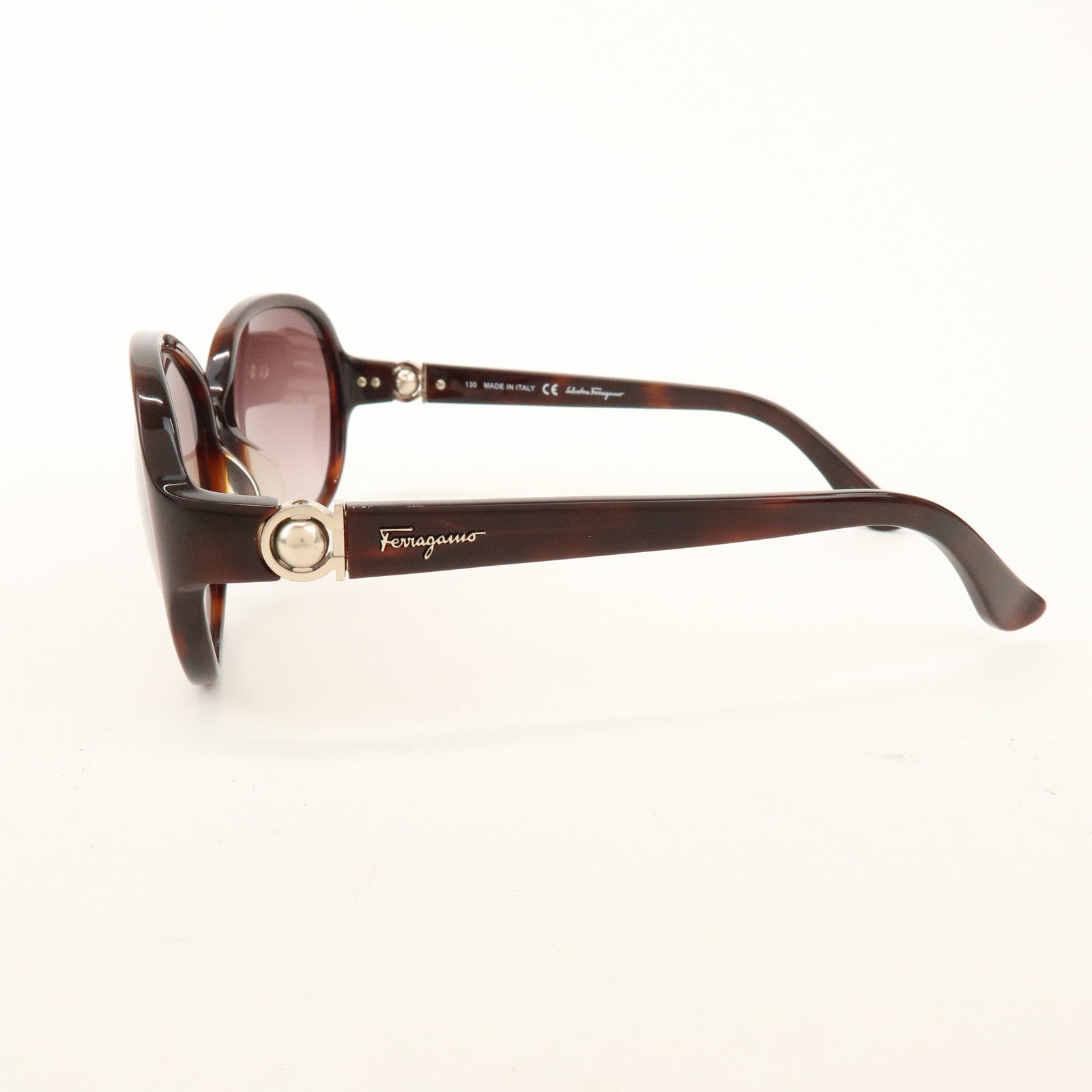 Ferragamo Gancini Plastic Sunglasses Brown SF713SA 214 130