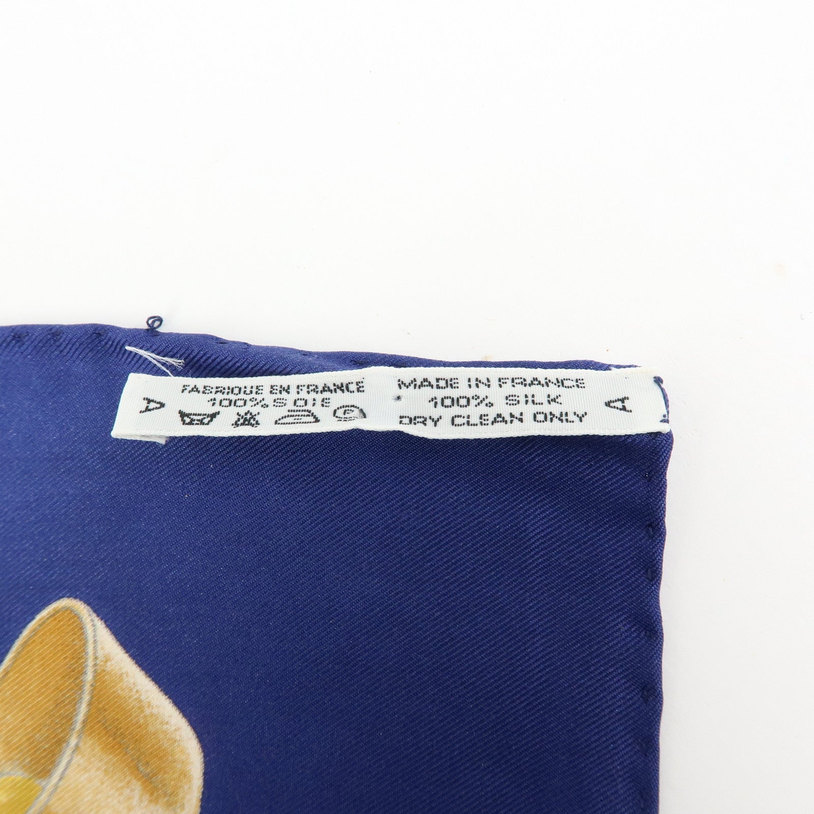HERMES Carre 90 Silk 100% Scarf Grand Manege Navy Gold