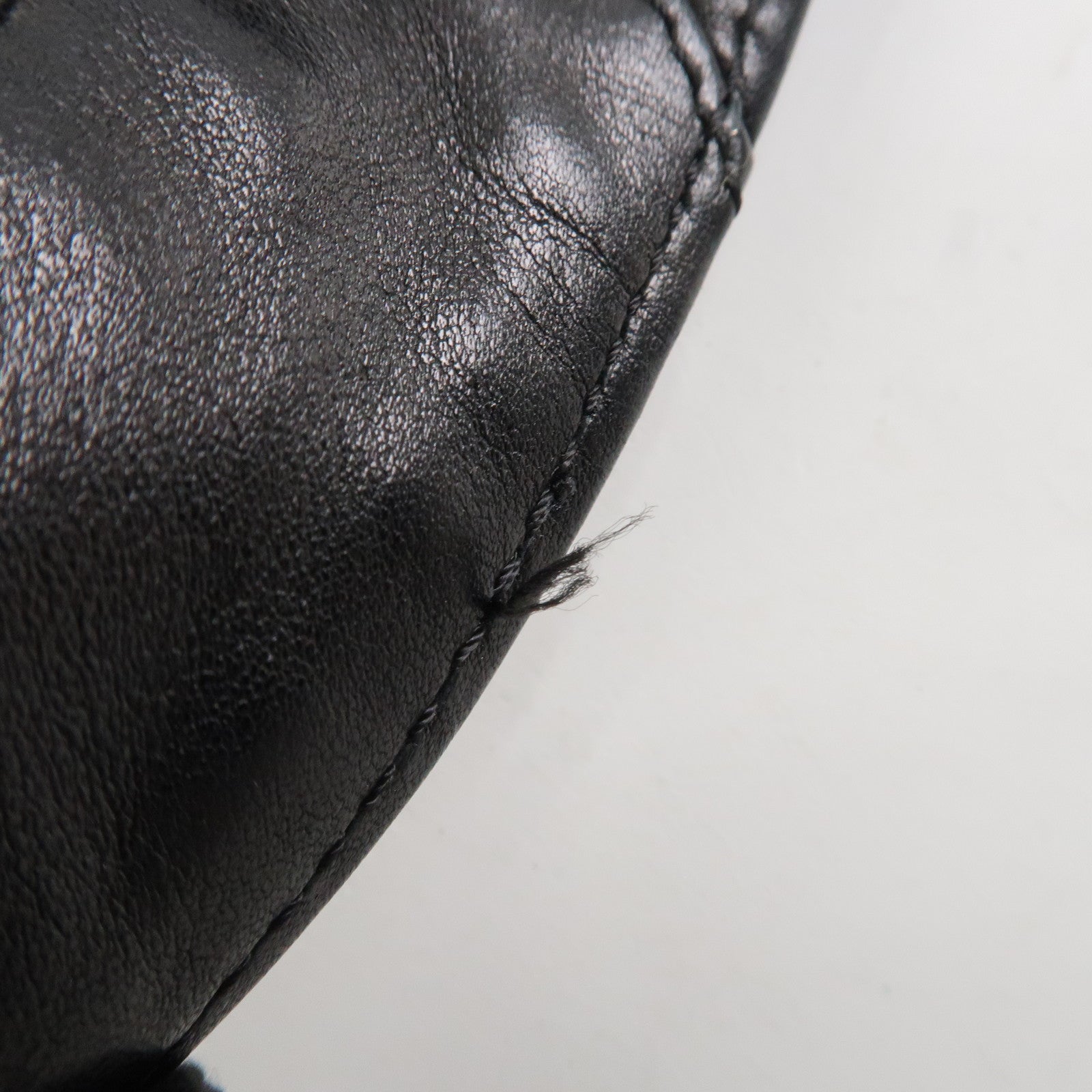 CHANEL COCO Mark Lamb Skin Shoulder Bag Hand Bag Tassel Black