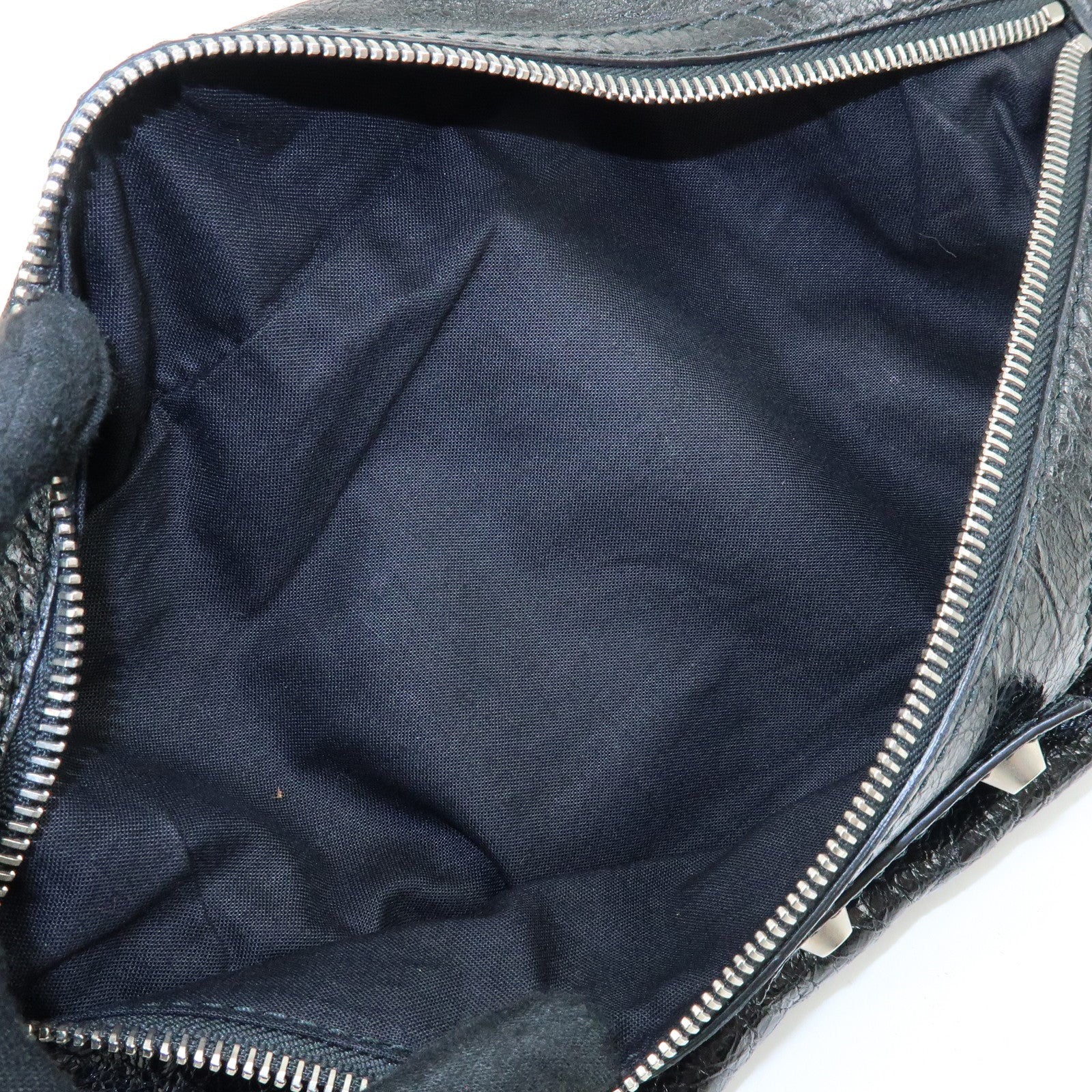 BALENCIAGA Neo Lift Leather Waist Bag Body Bag Black 542013