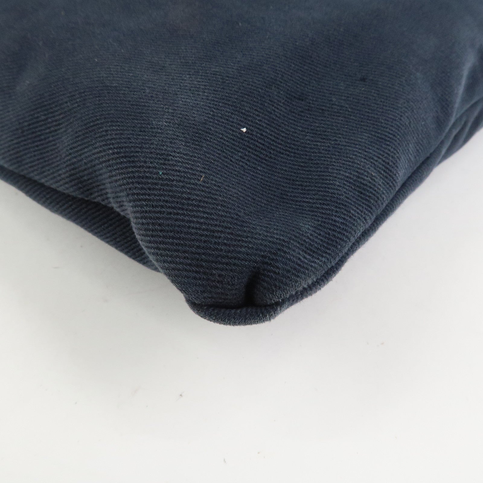 SAINT LAURENT PARIS Canvas Leather Tote Bag Shoulder Bag Navy