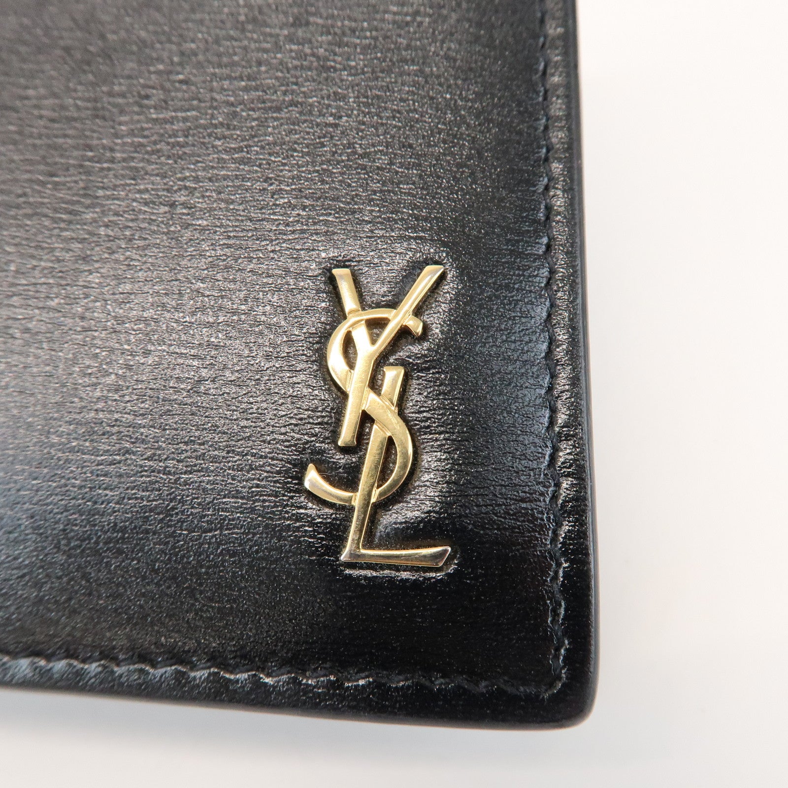 SAINT LAURENT PARIS Cassandra Leather SA Long Wallet Black 635542