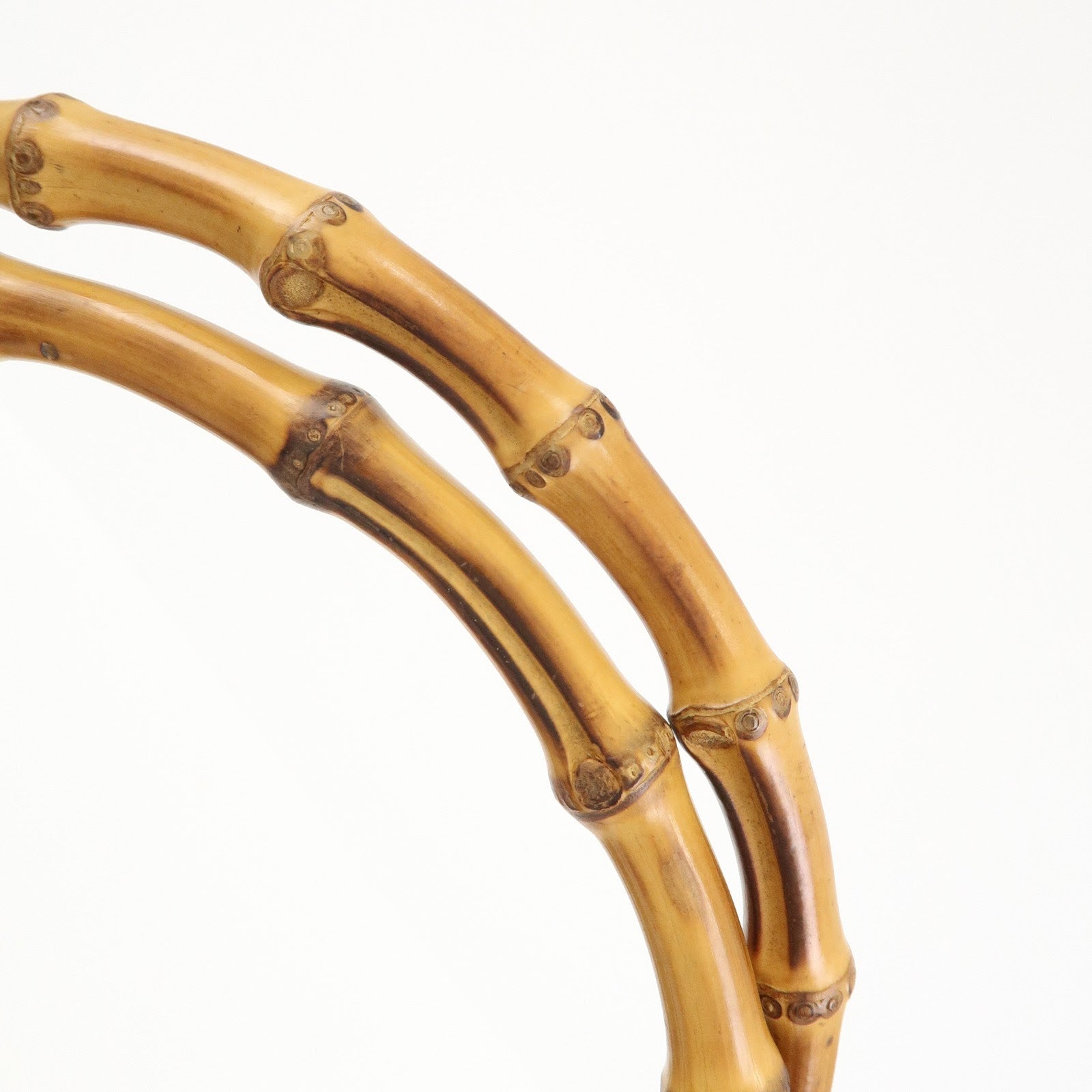 GUCCI Bamboo Leather Shoulder Bag Hand Bag Beige 92708