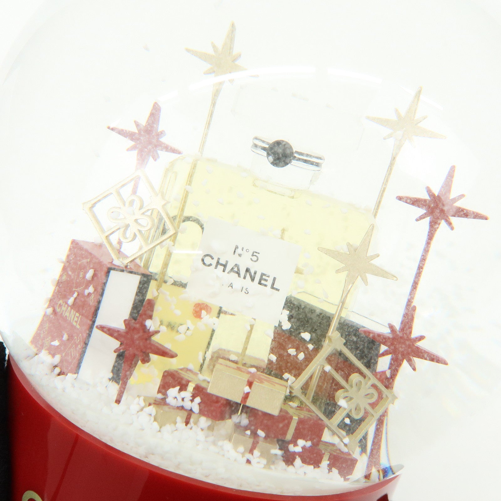 CHANEL Snow Dome No.5 Perfume Bottle Edition Bordeaux Clear