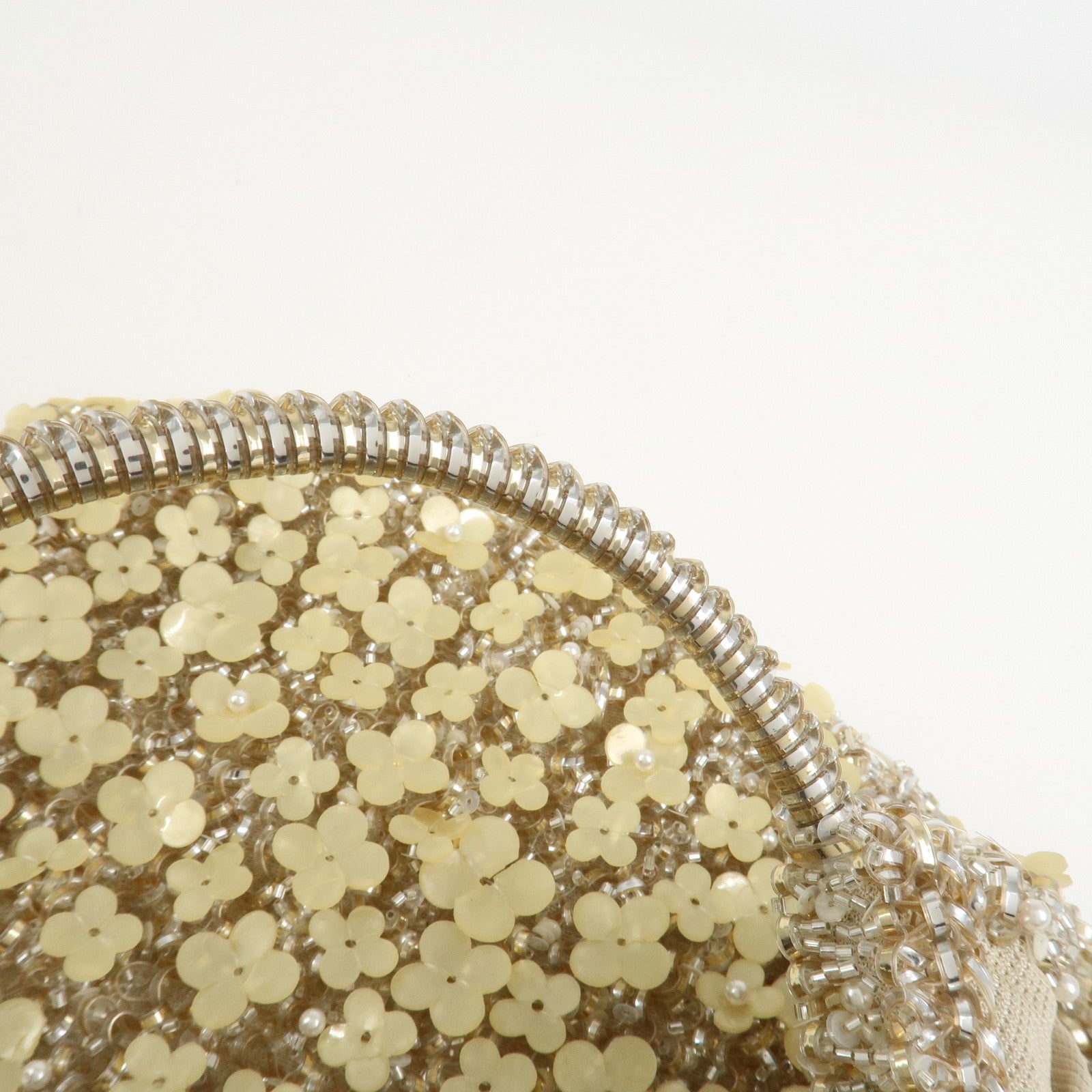 ANTEPRIMA Wire Bag PVC Hand Bag Flower Motif Yellow