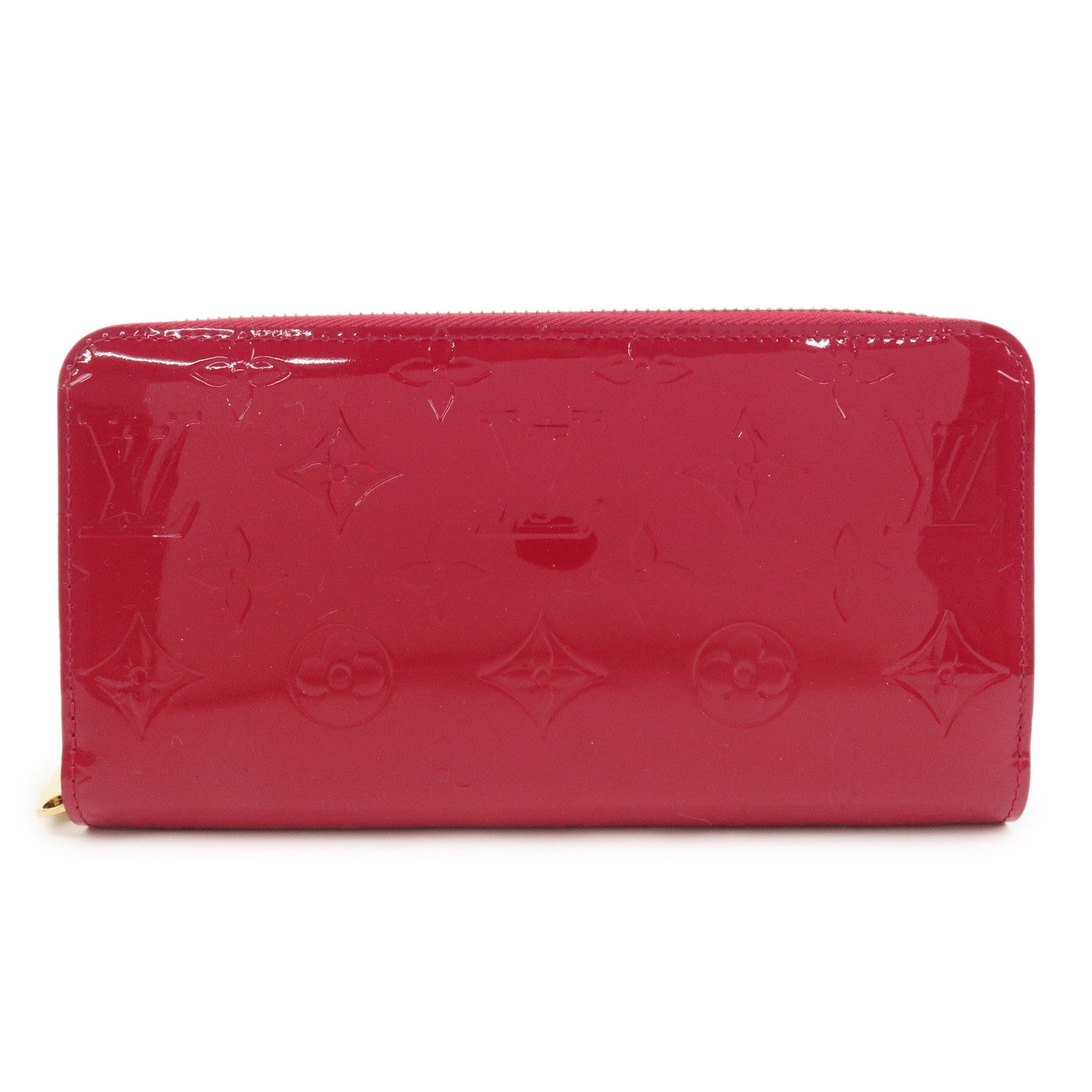 Louis Vuitton Monogram Vernis Round Zippy Wallet Rose Indien M91597