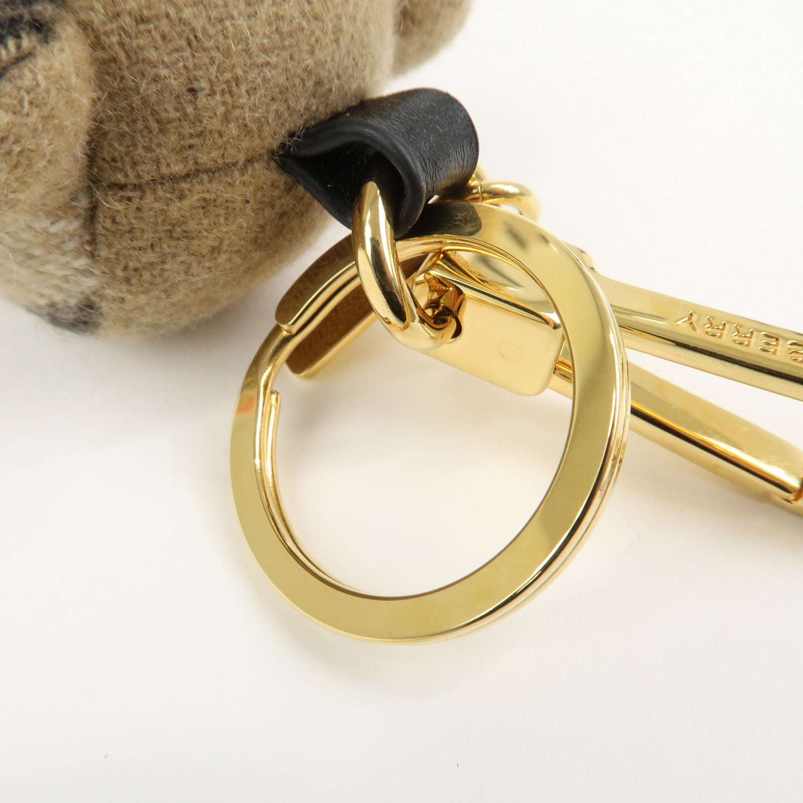 BURBERRY Nova Plaid Thomas Teddy Bear Cashmere Bag Charm Key Holder