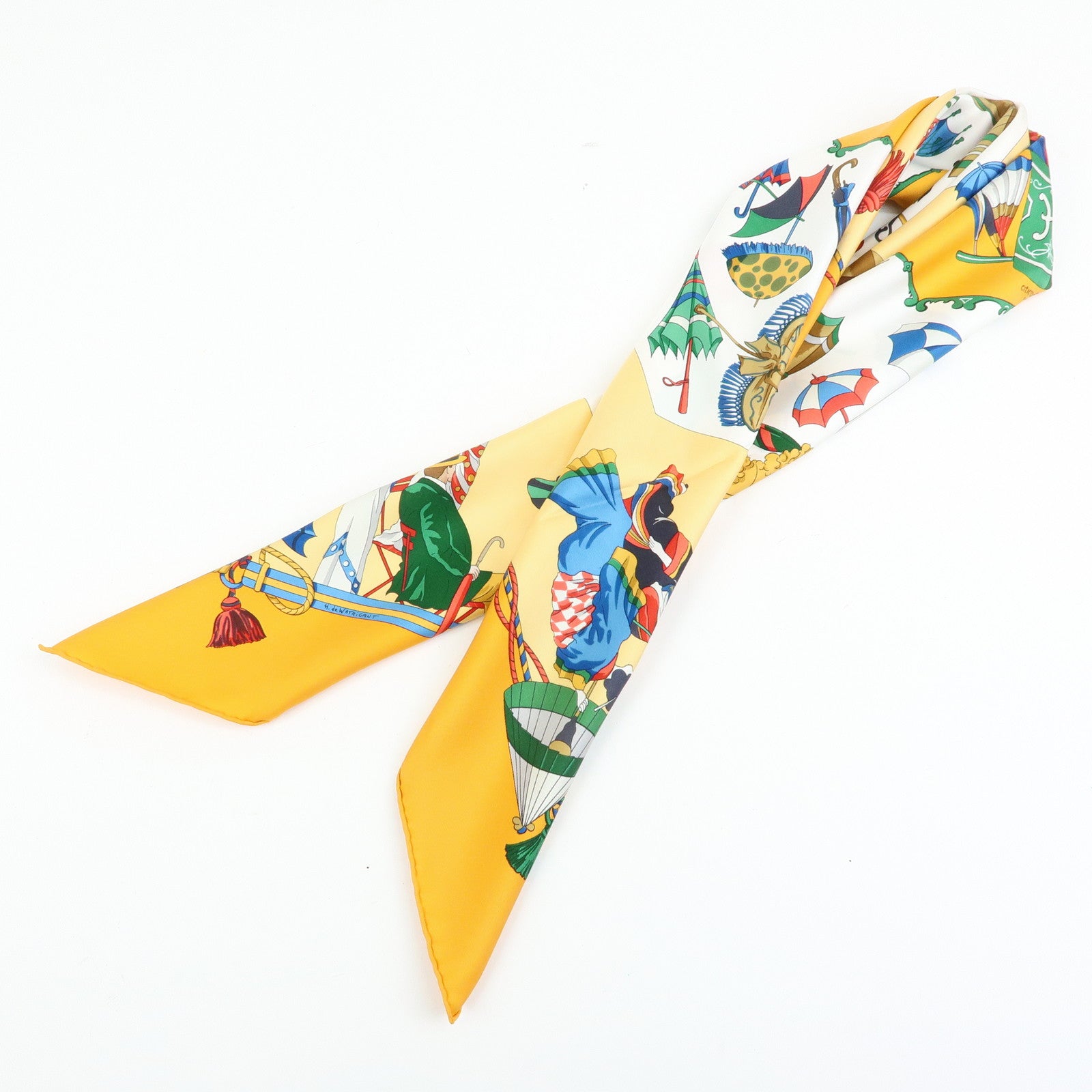 HERMES Carre 90 Silk 100% Scarf OMBRELLES ET PARAPLUIES