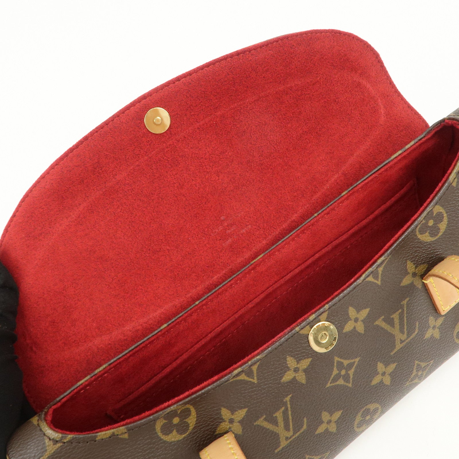 Louis Vuitton Monogram Sonatine Hand Bag Brown M51902