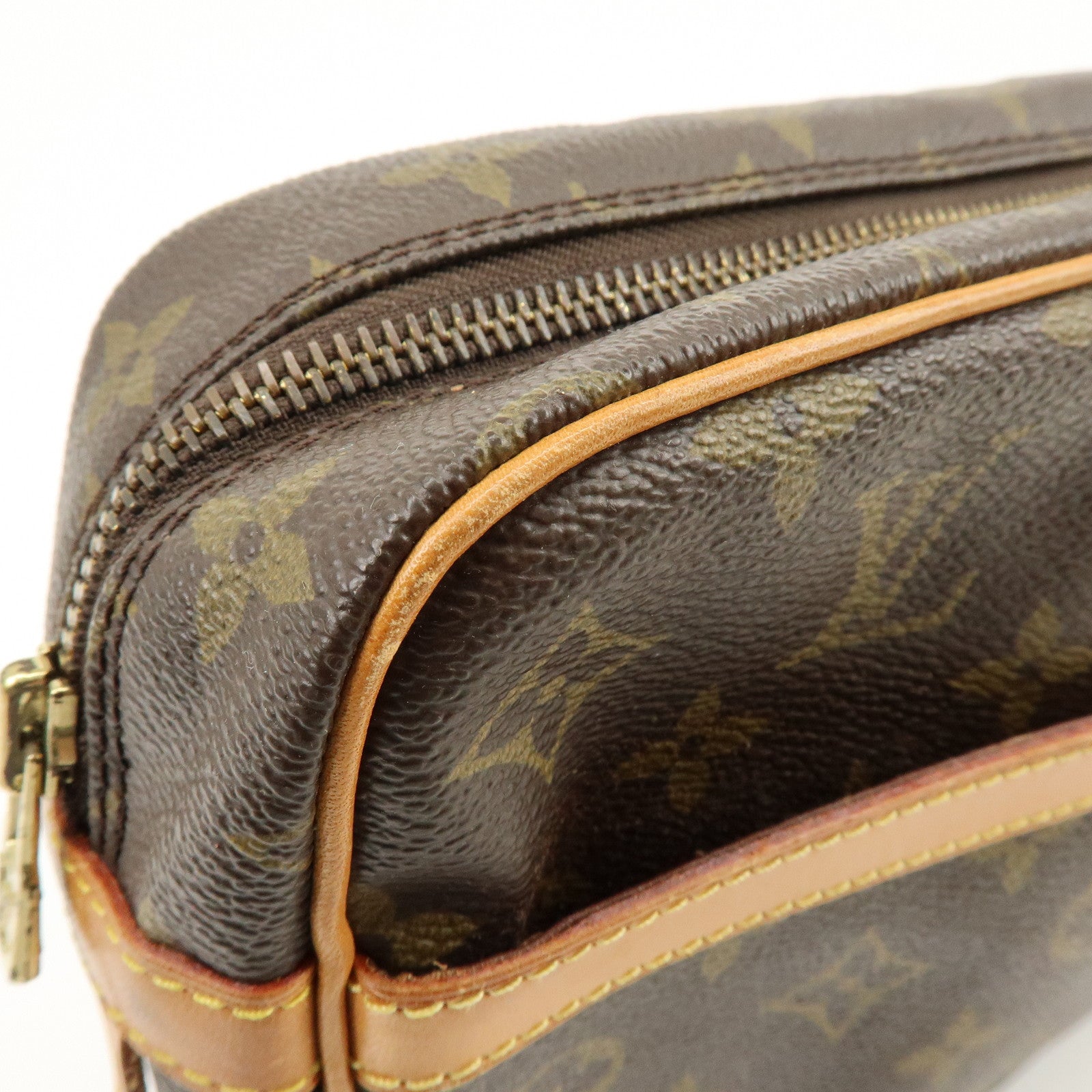 Louis Vuitton Monogram Compiegne 28 Pouch Clutch Bag Brown M51845