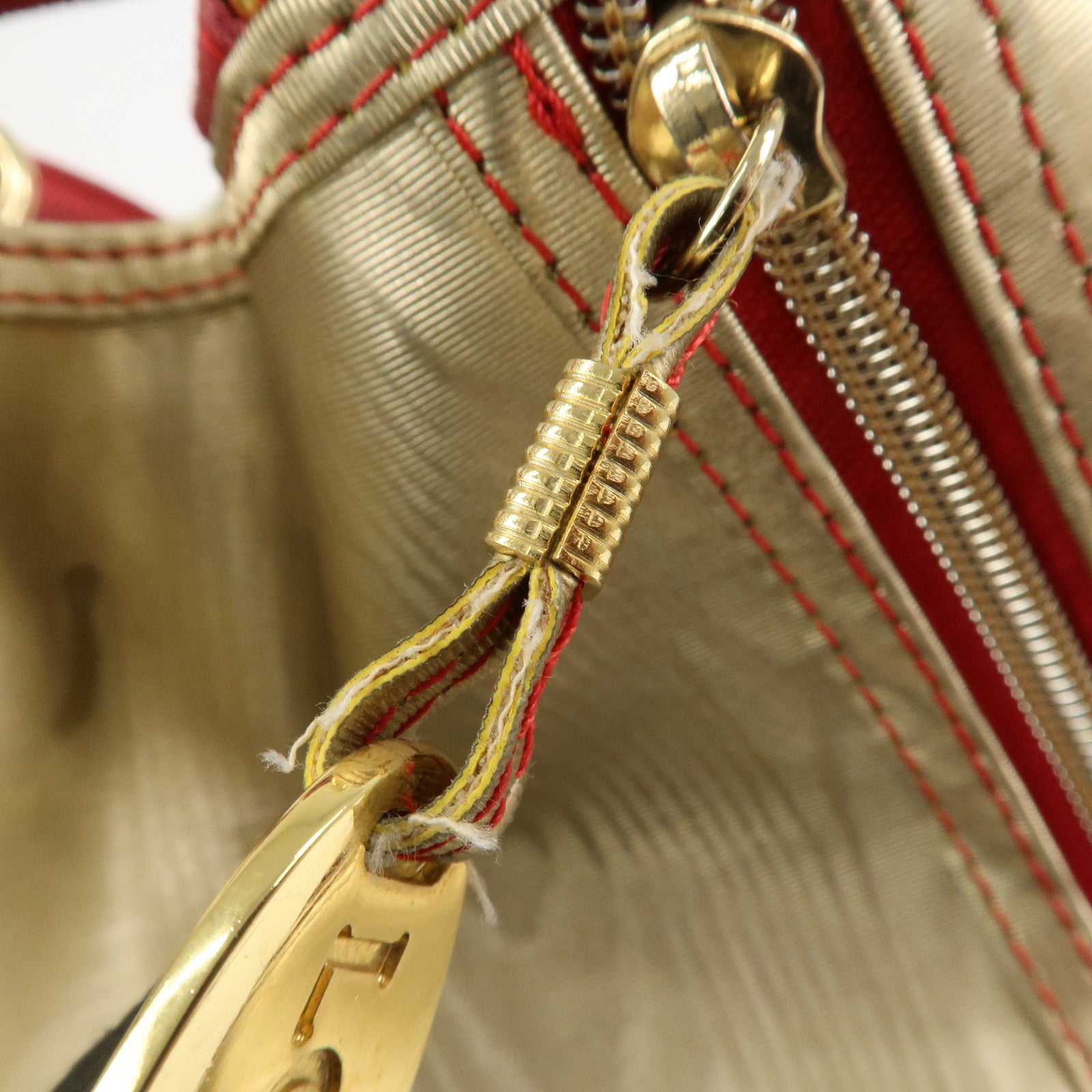 LOEWE Anagram PVC Leather Backpack Shoulder Bag Gold