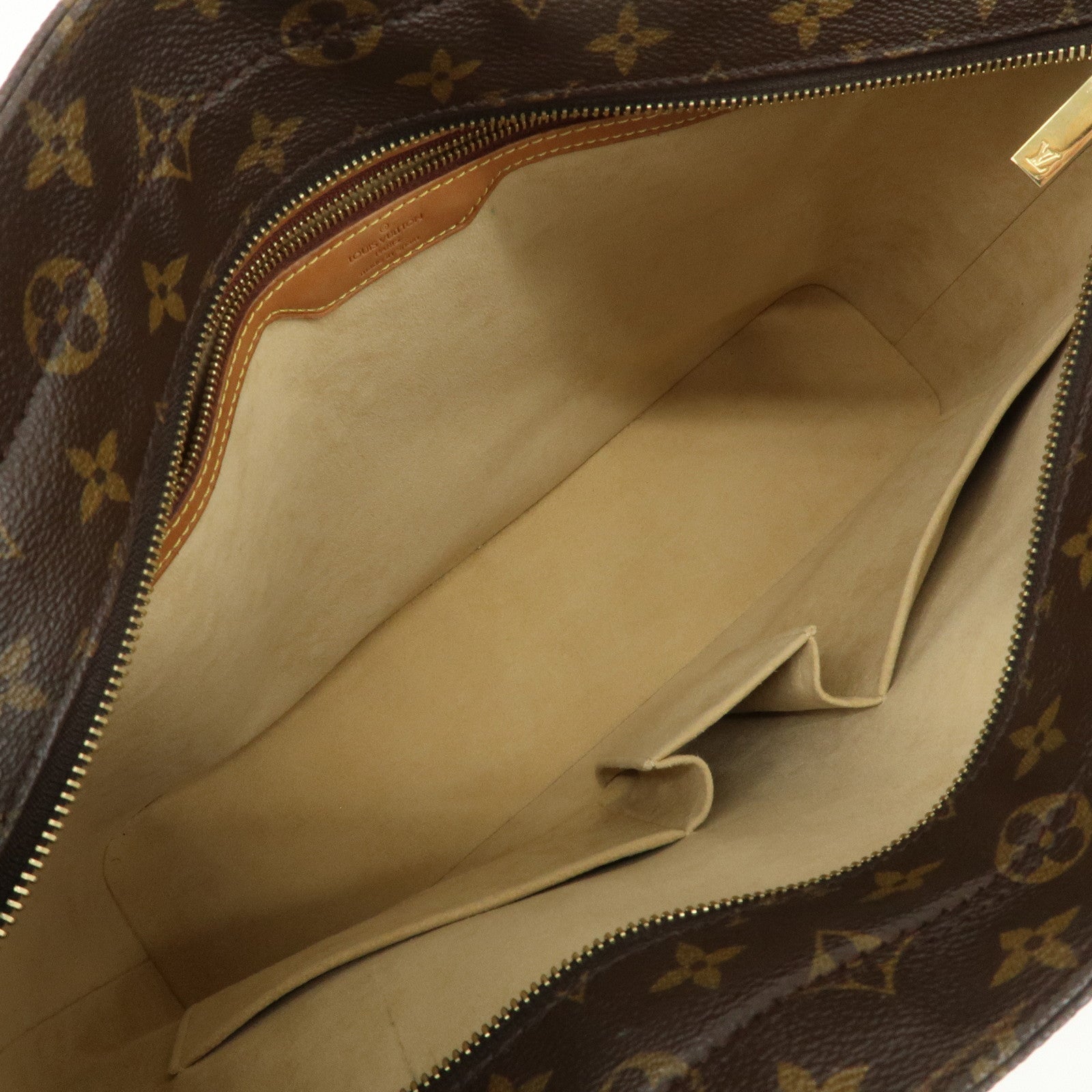 Louis Vuitton Monogram Luco Tote Bag Hand Bag Brown M51155 Used