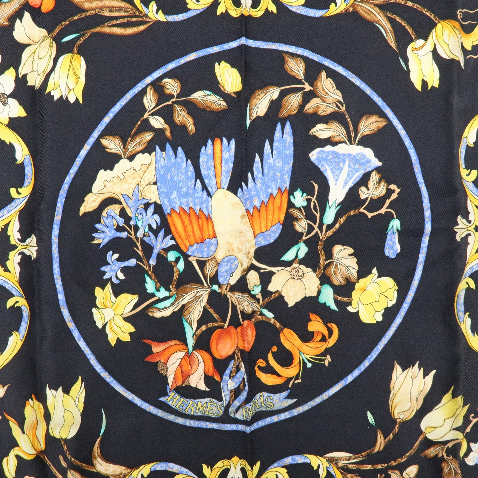 HERMES Carre 90 Silk 100% Scarf PIERRES D' ORIENT ET D' OCCIDENT