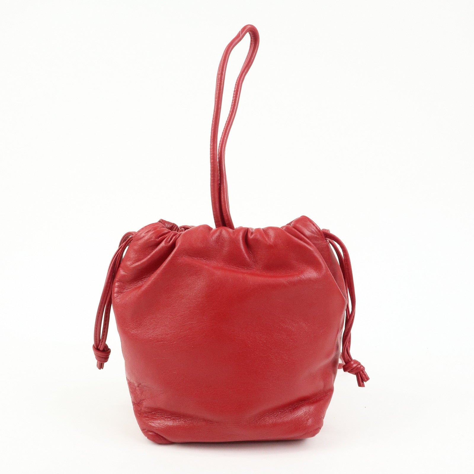 LOEWE Anagram Nappa Leather Shoulder Bag Crossbody Bag Red