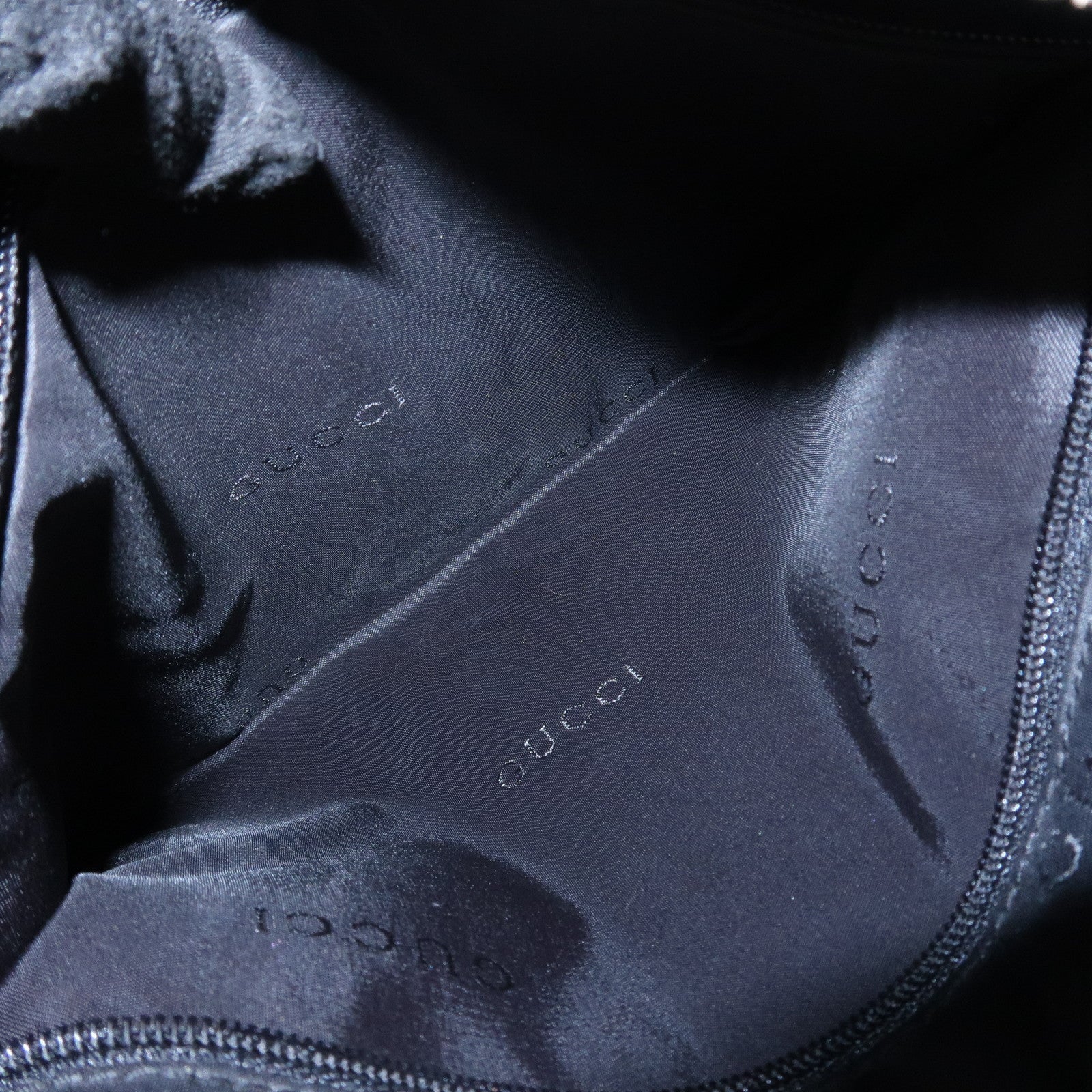 GUCCI Logo GG Canvas Leather Shoulder Bag Hand Bag Black 001.3814