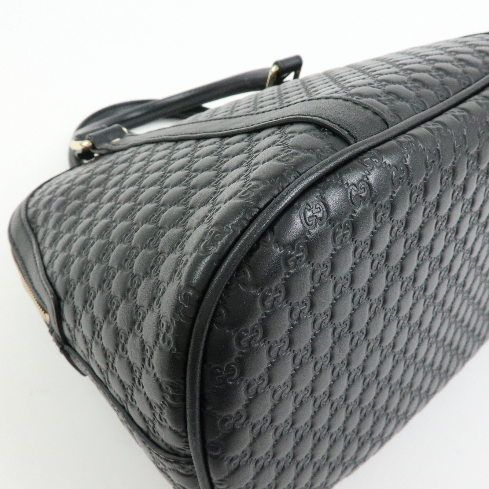 GUCCI Microguccissima Leather 2WAY Bag Hand Bag Black 449663