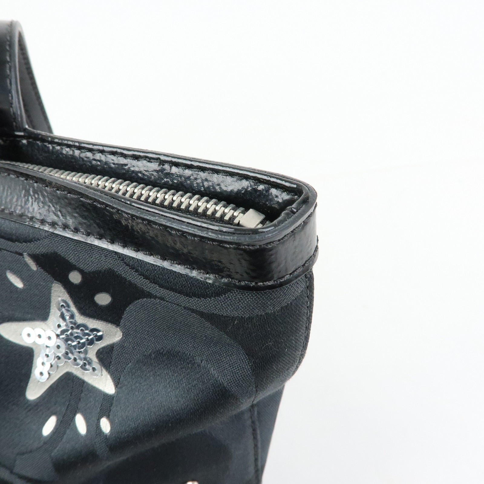 COACH Signature Set of 2 Canvas Leather Shoulder Bag Beige Black