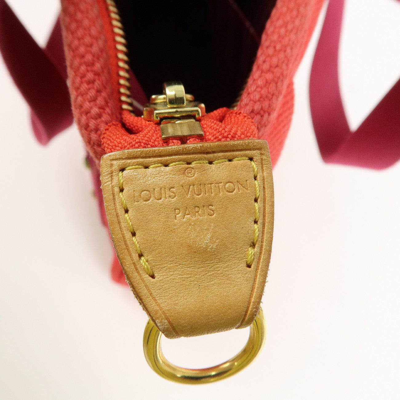 Louis Vuitton Antigua Cabas MM Tote Bag Hand Bag Rouge M40034 Used