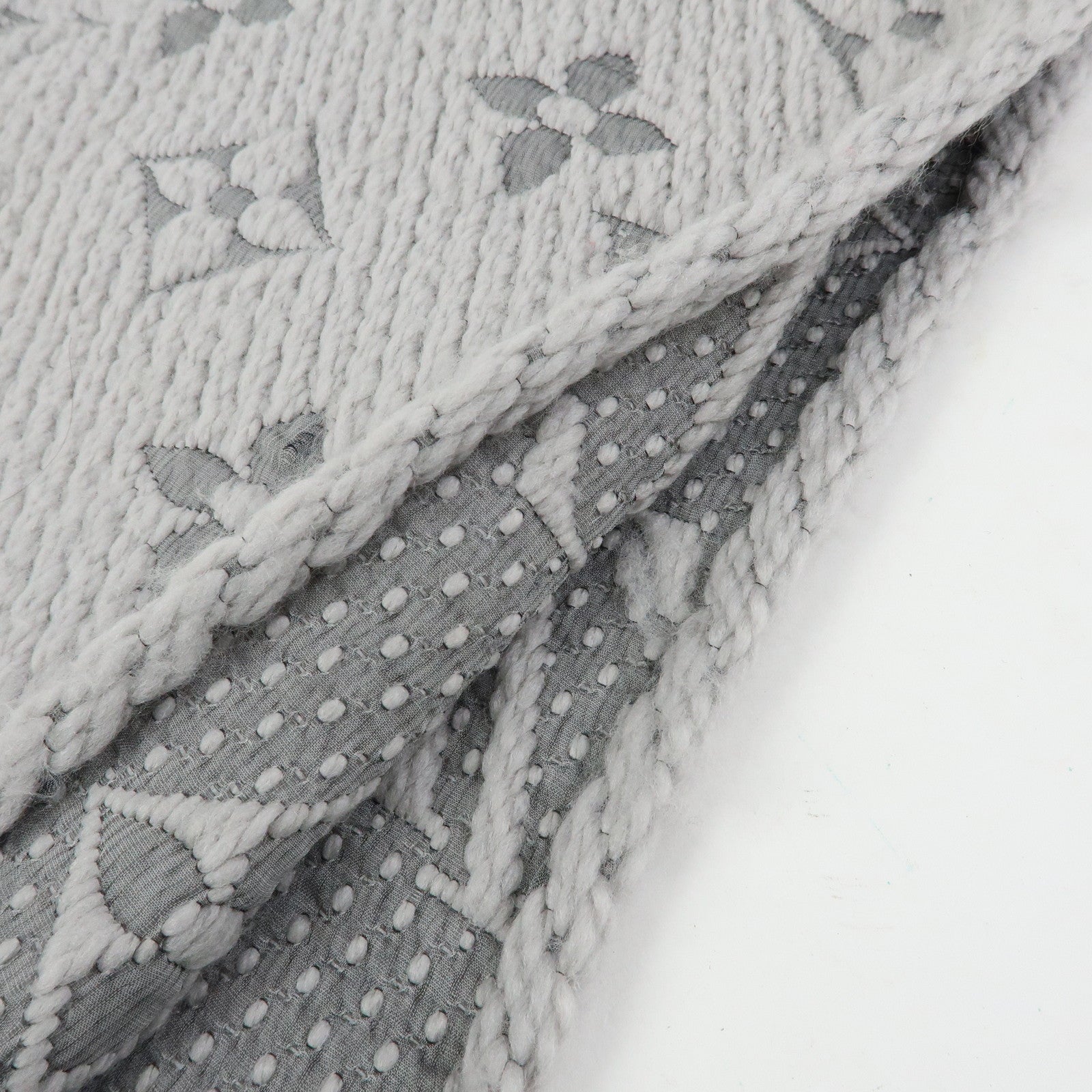 Louis Vuitton Monogram Escharp Logomania Scarf Gris Perle M74742