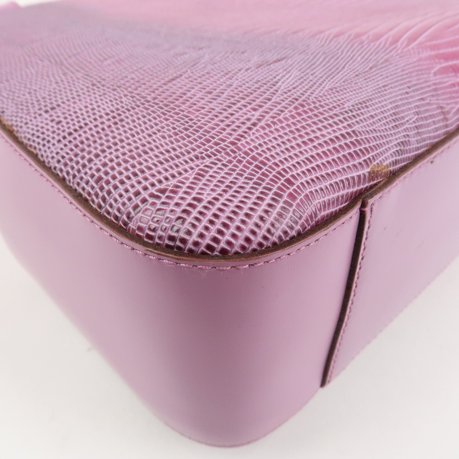 Ferragamo Embossed Leather Shoulder Bag Hand Bag Pink AU-21 1237